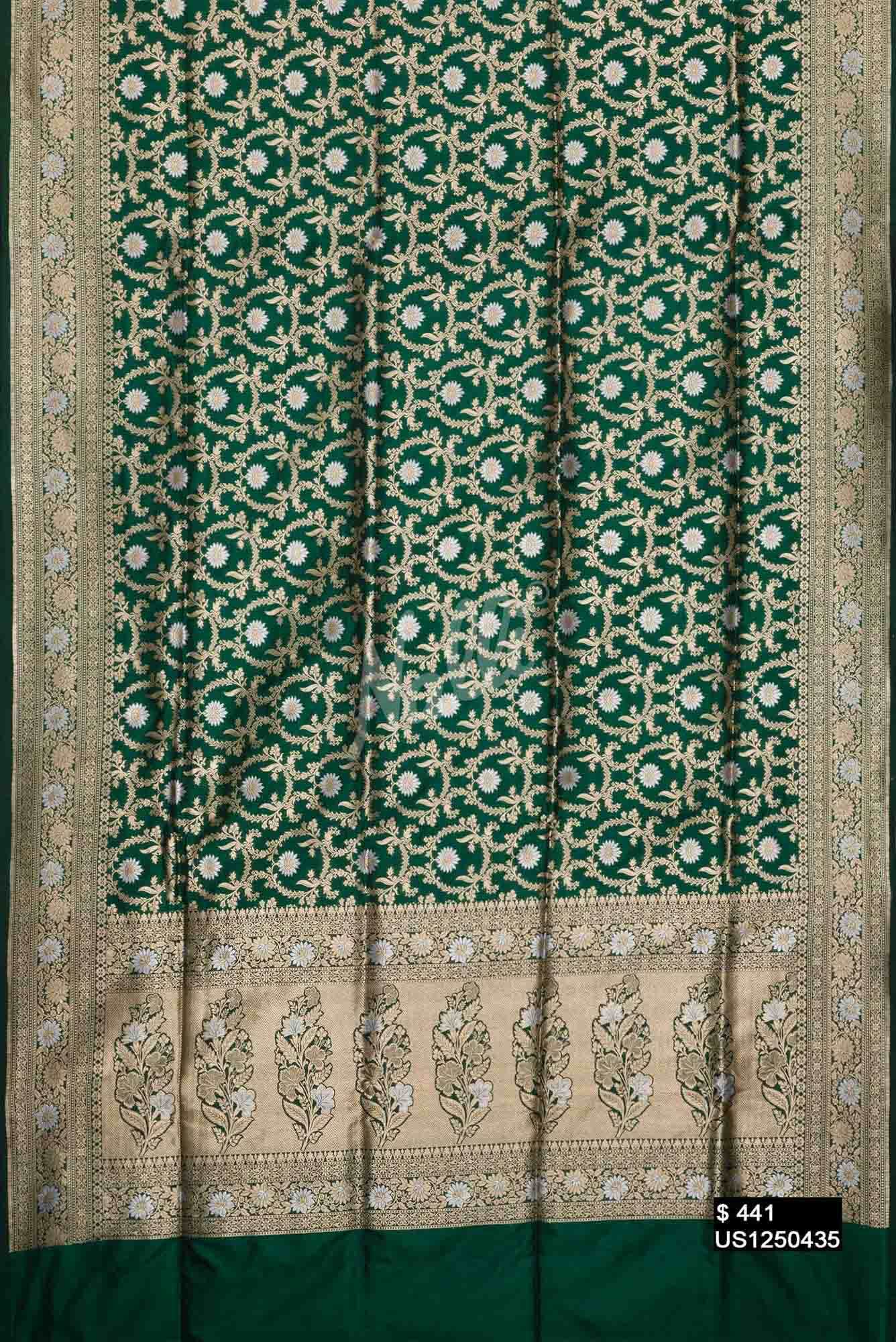 Green Banarasi Silk Saree