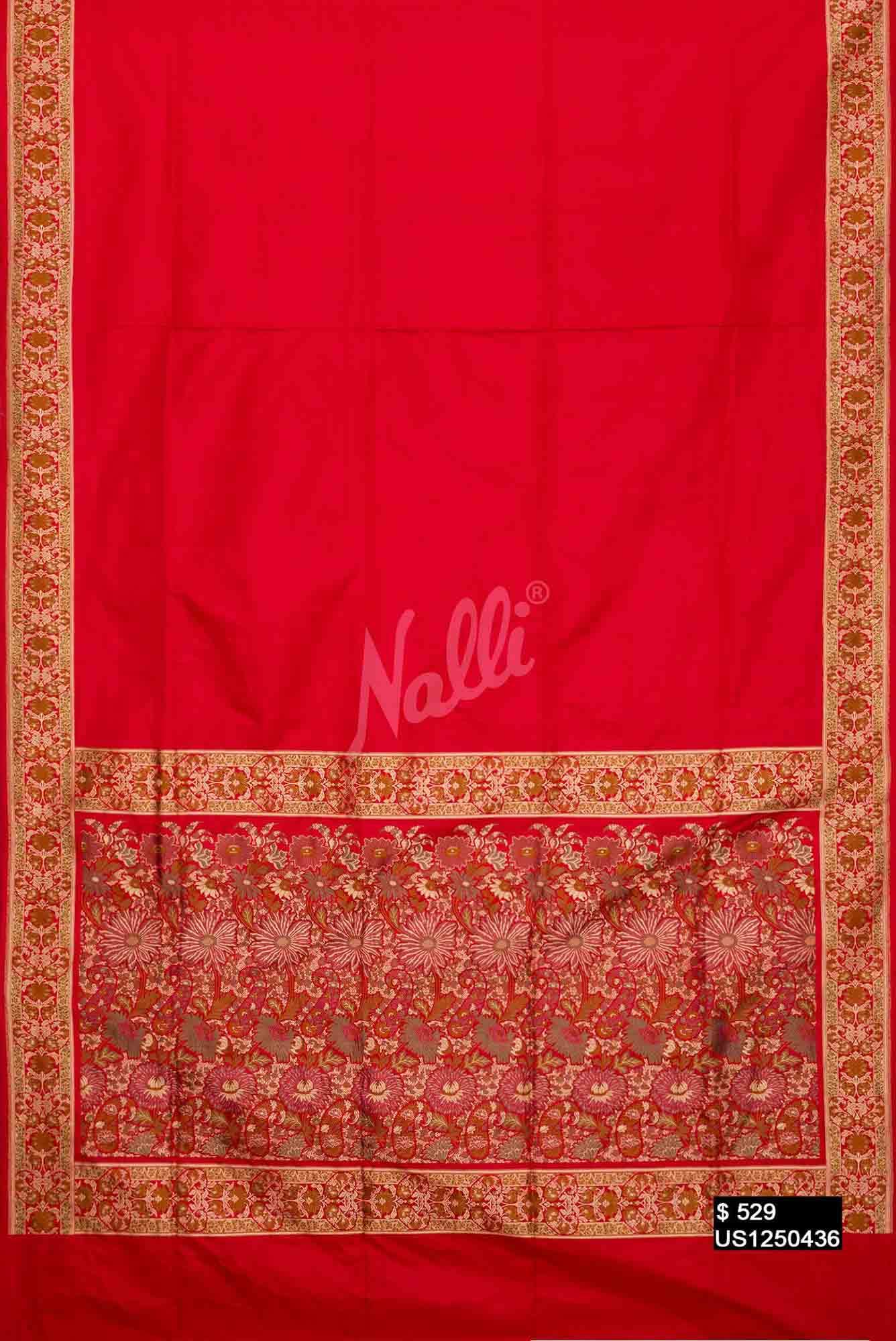 Red Banarasi Silk Saree