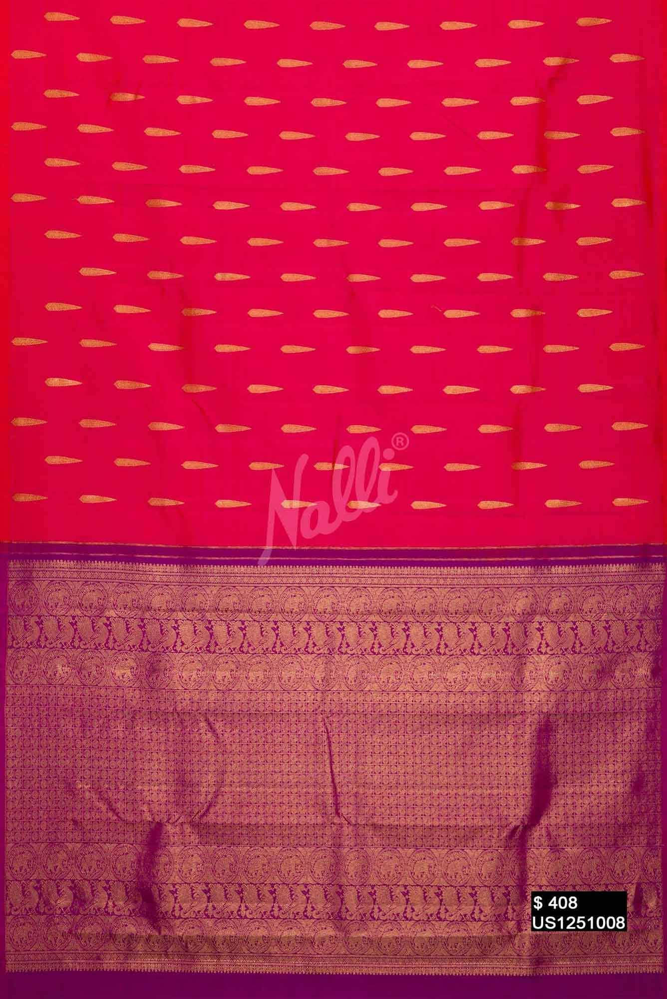 Orange Kanchipuram Silk Saree