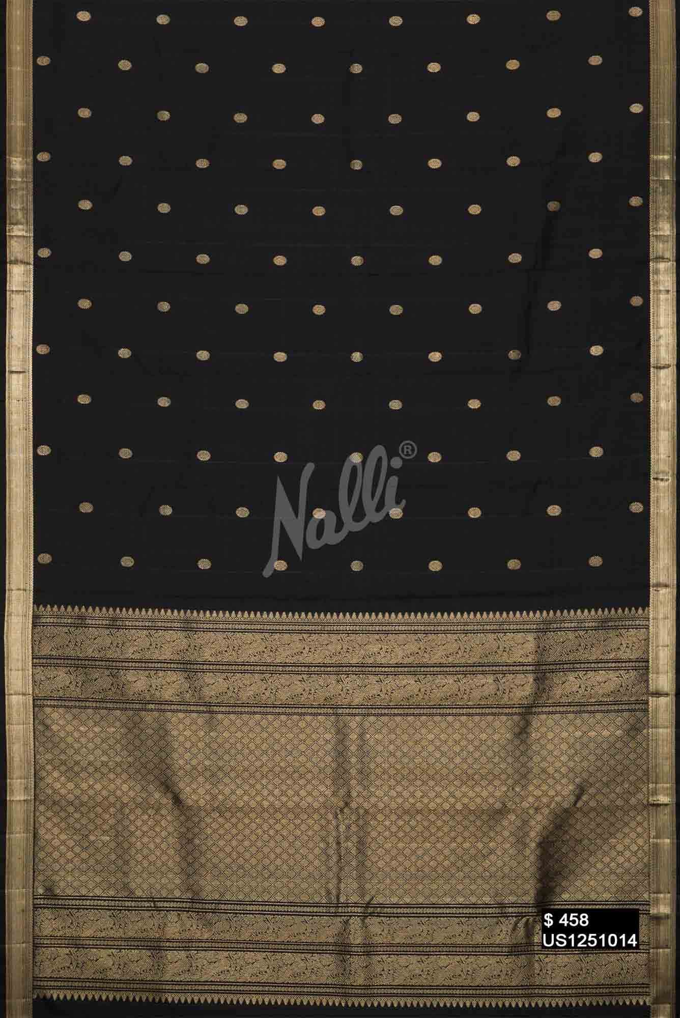 Black Kanchipuram Silk Saree