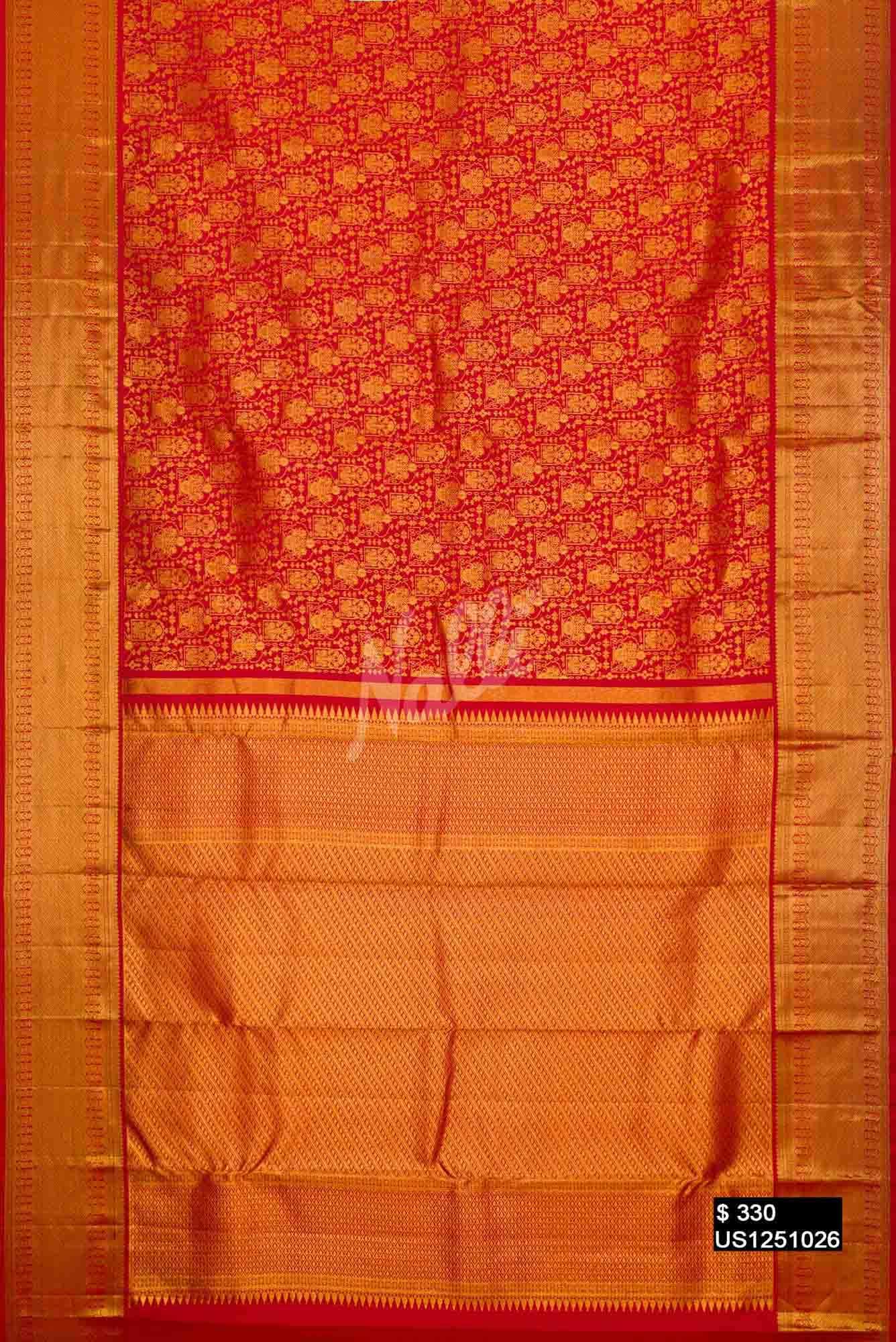 Red Kanchipuram Silk Saree