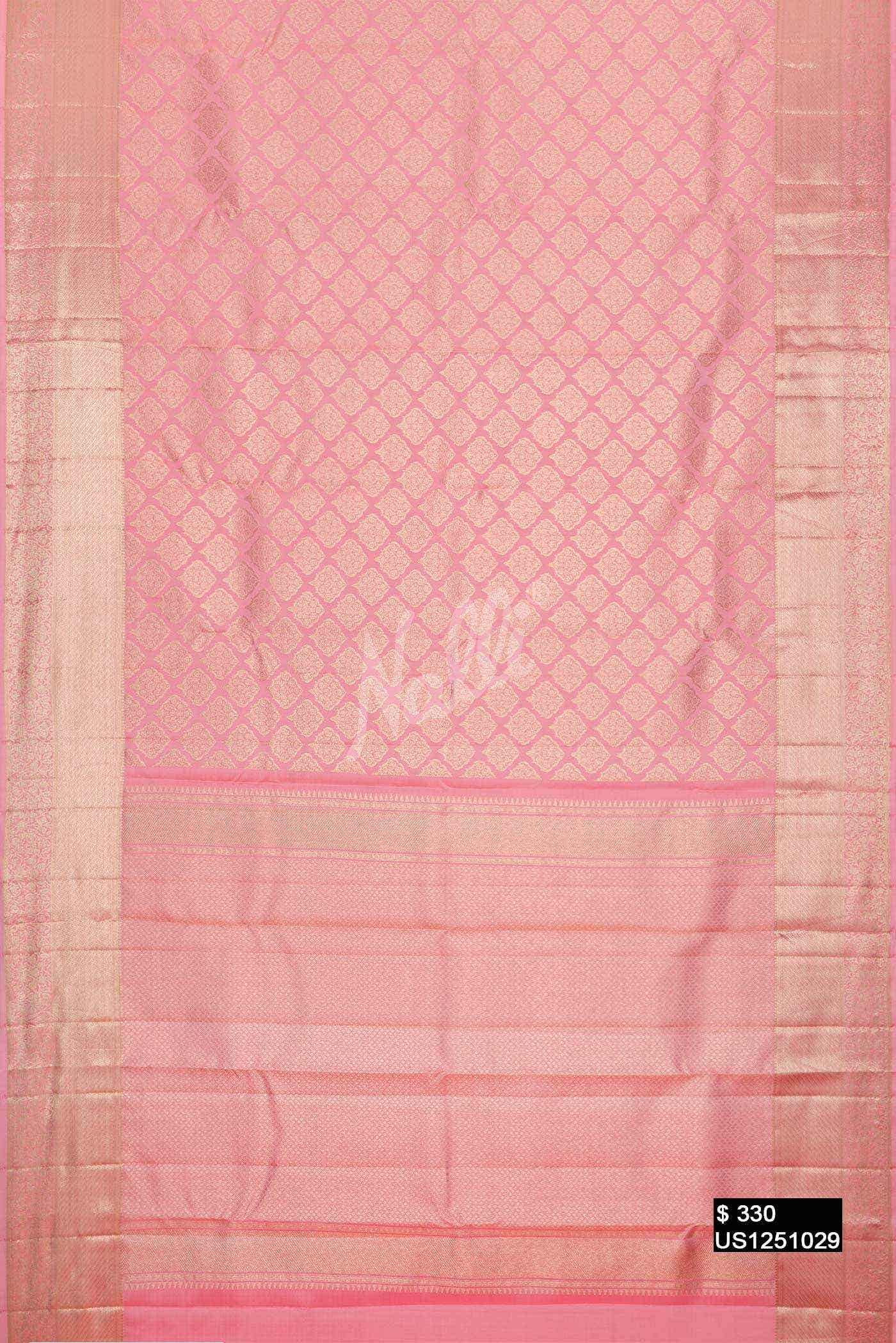 Pink Kanchipuram Silk Saree