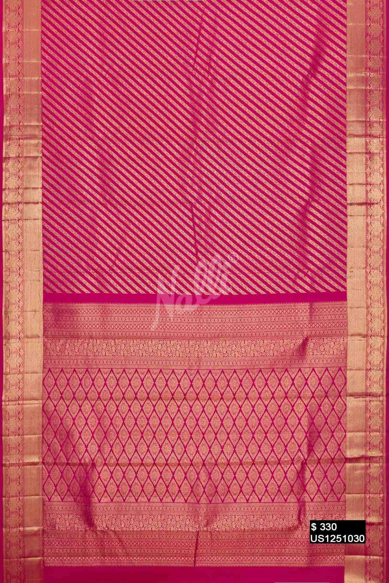 Pink Kanchipuram Silk Saree