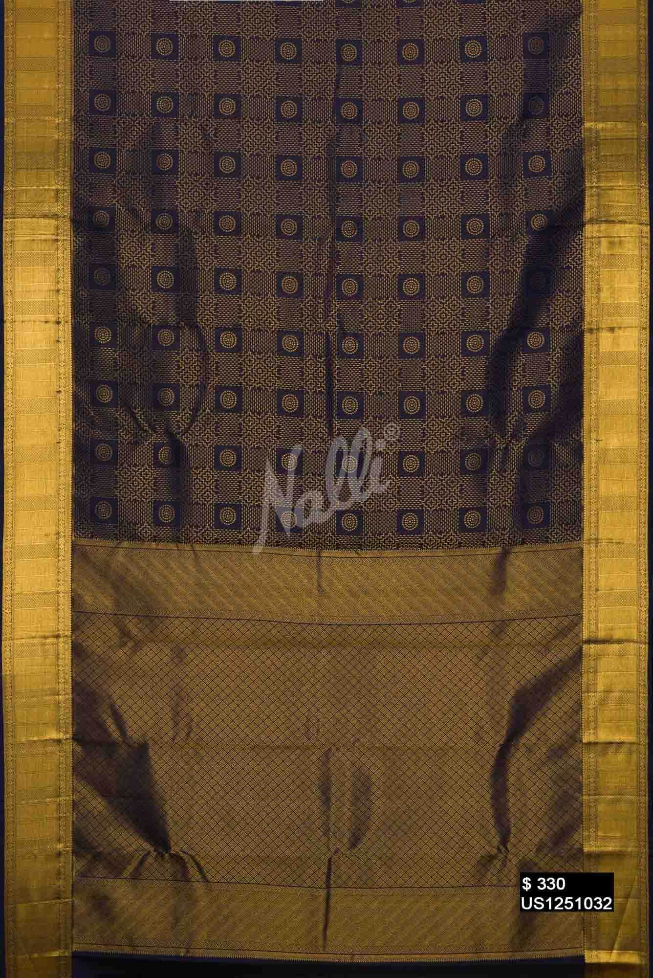 Navy Blue Kanchipuram Silk Saree