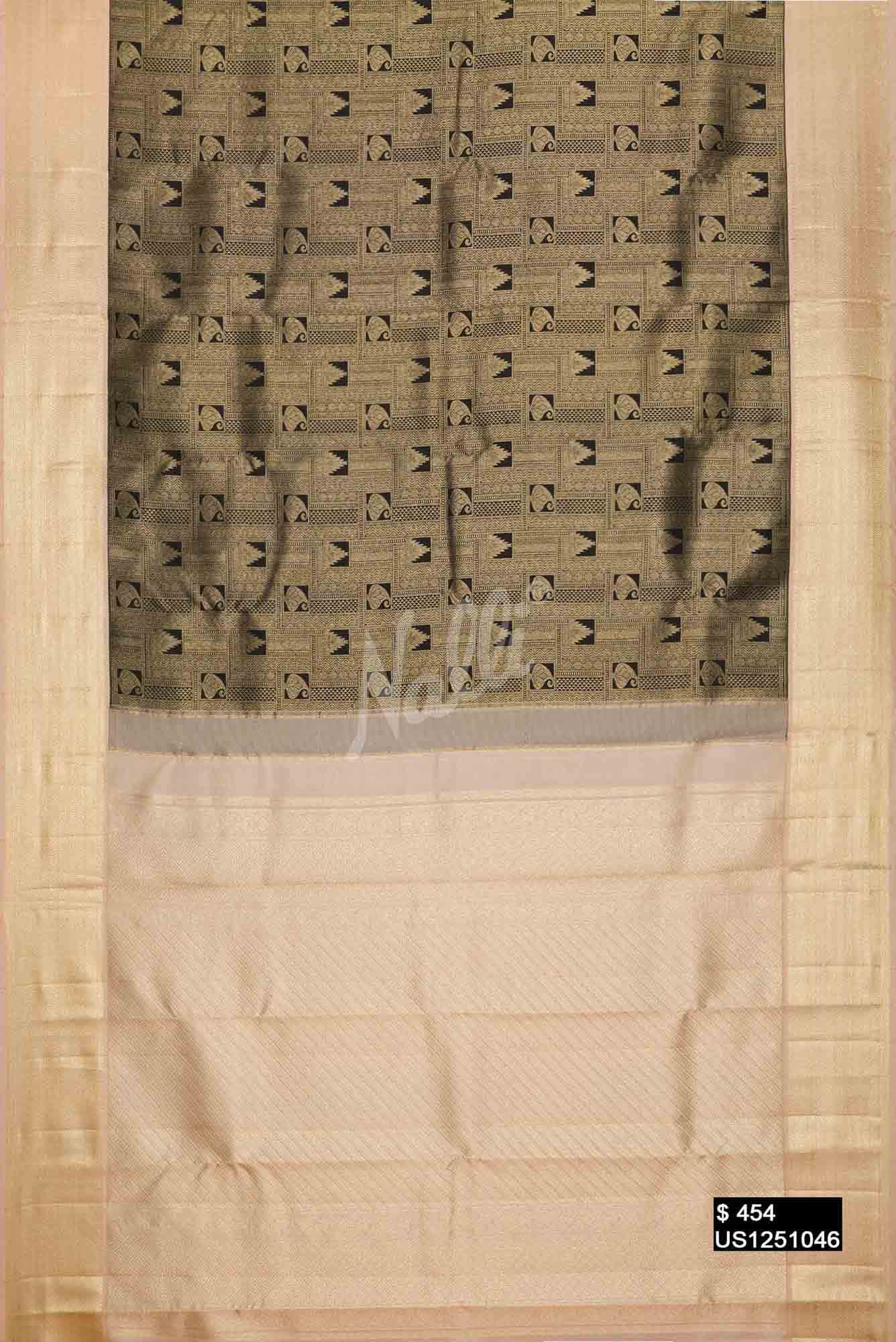 Black Kanchipuram Silk Saree