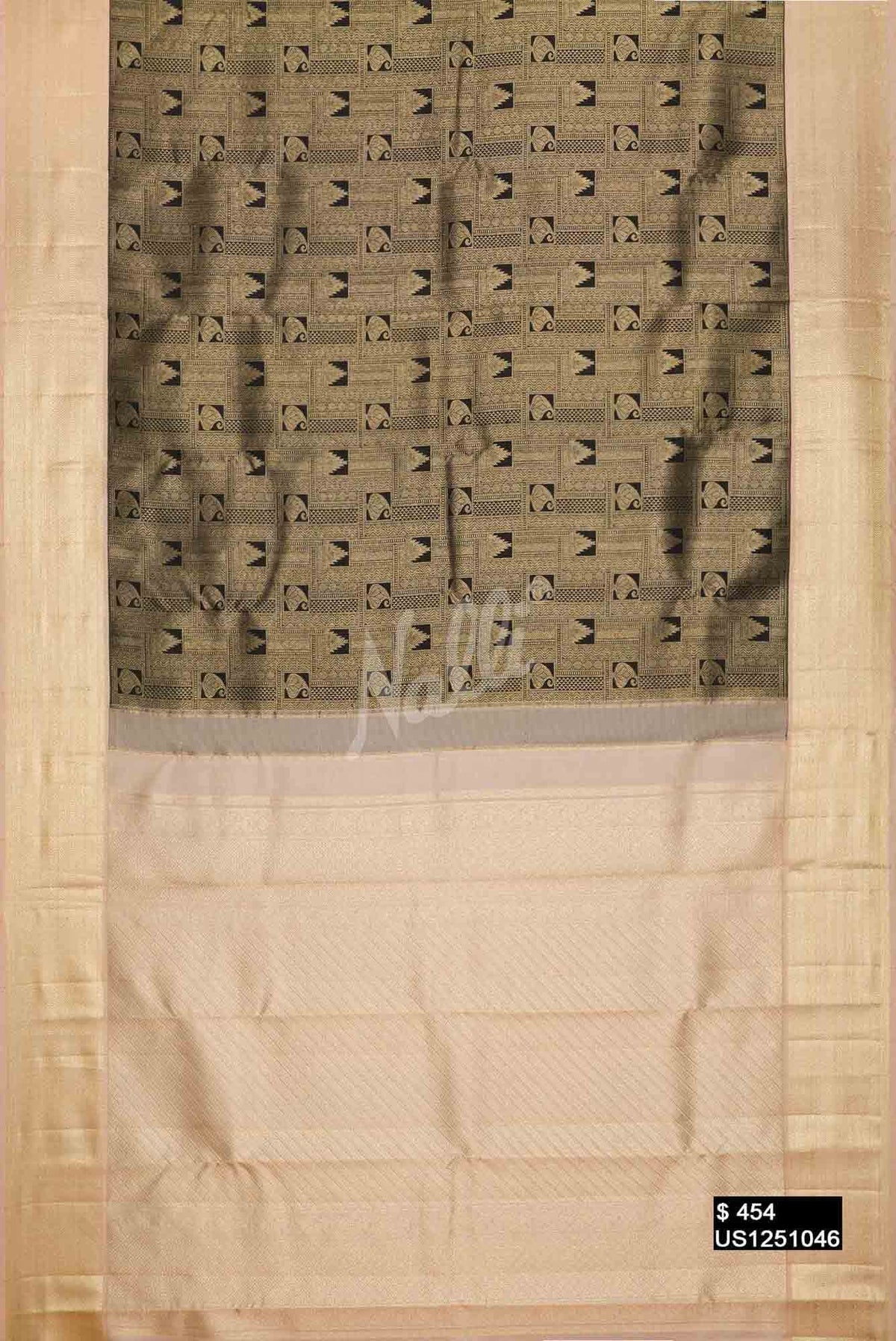 Black Kanchipuram Silk Saree