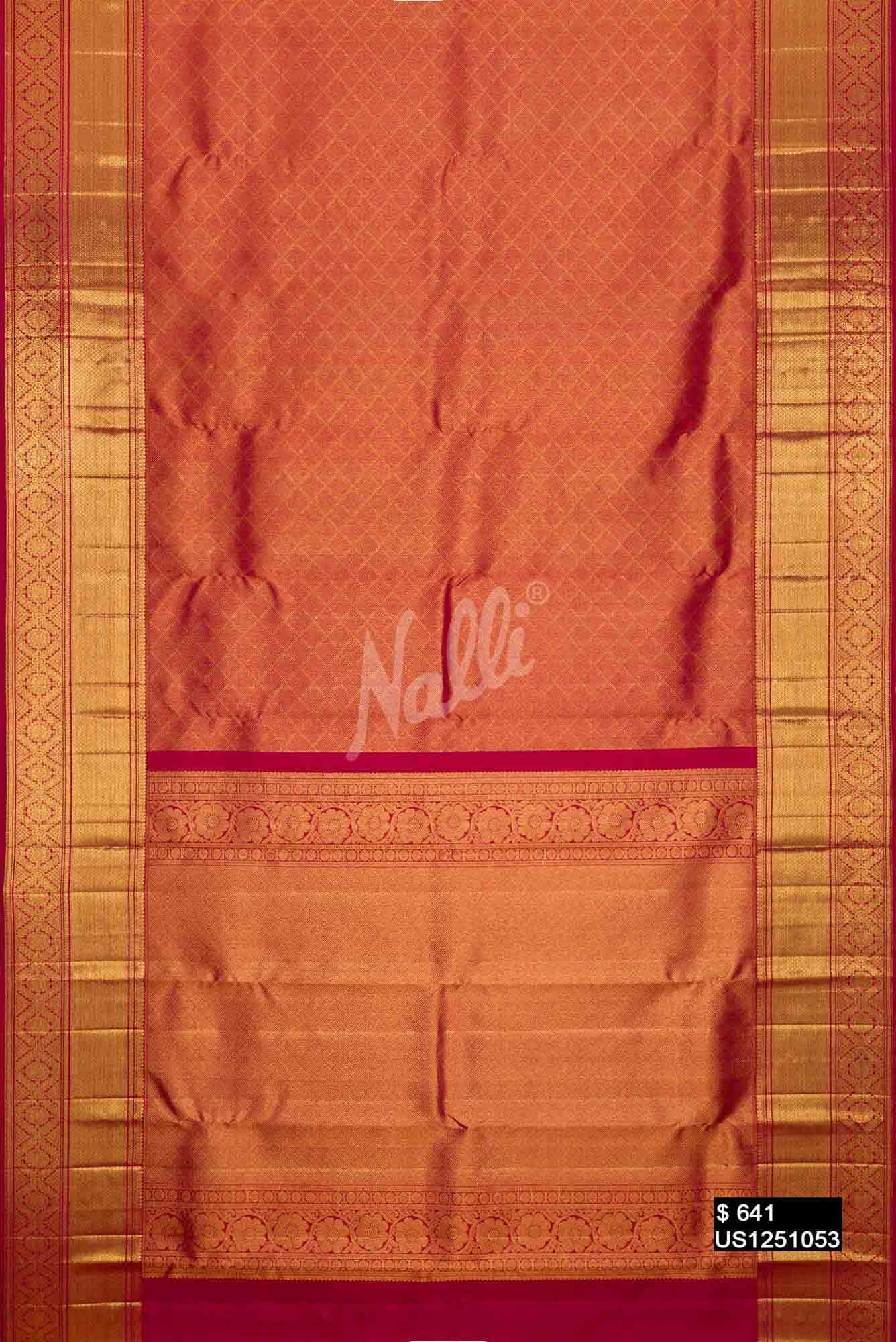 Maroon Kanchipuram Silk Saree