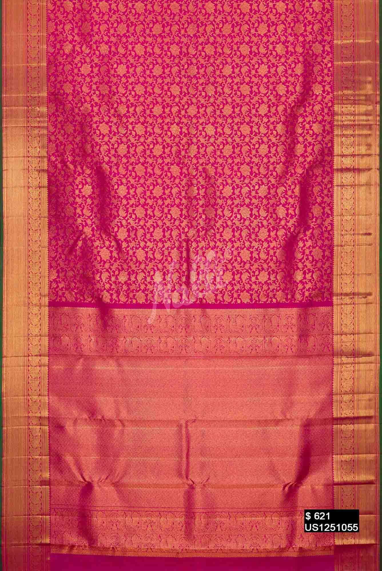 Pink Kanchipuram Silk Saree