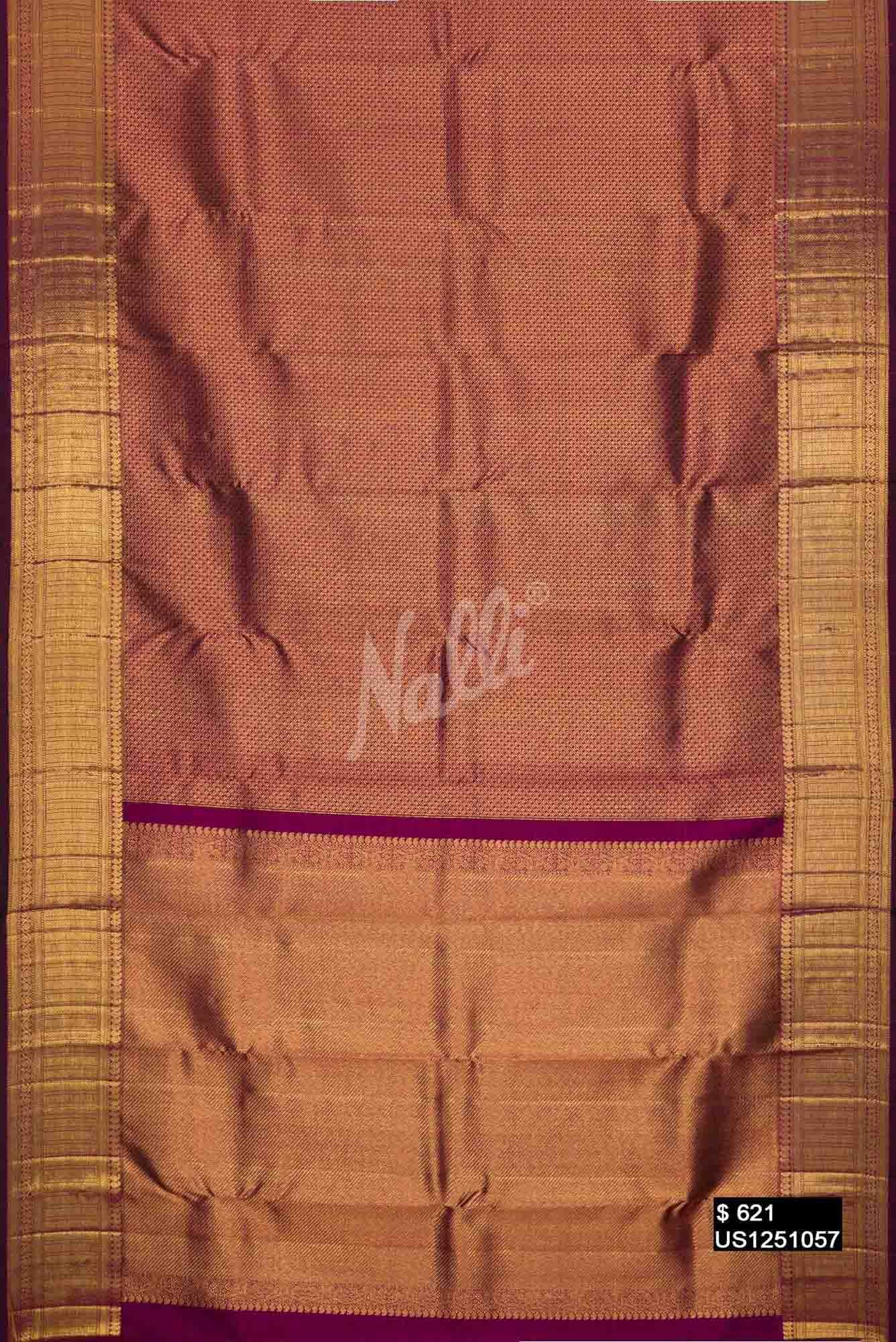 Magenta Kanchipuram Silk Saree