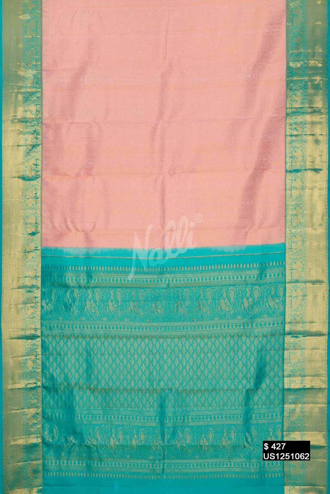 Pink Kanchipuram Silk Saree