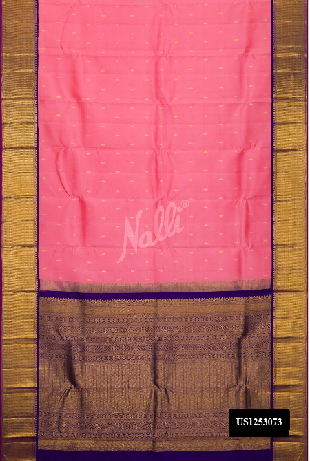 Peach Kanchipuram Silk Saree