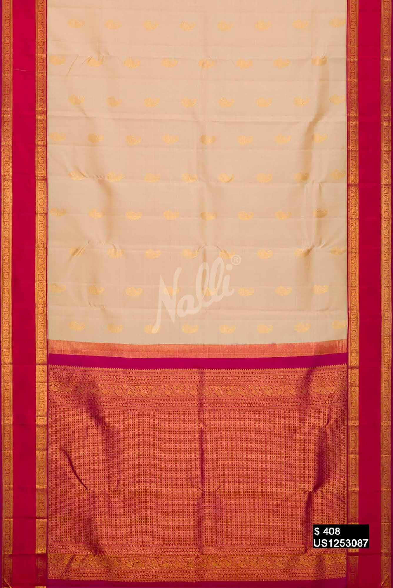 Sandal Kanchipuram Silk Saree