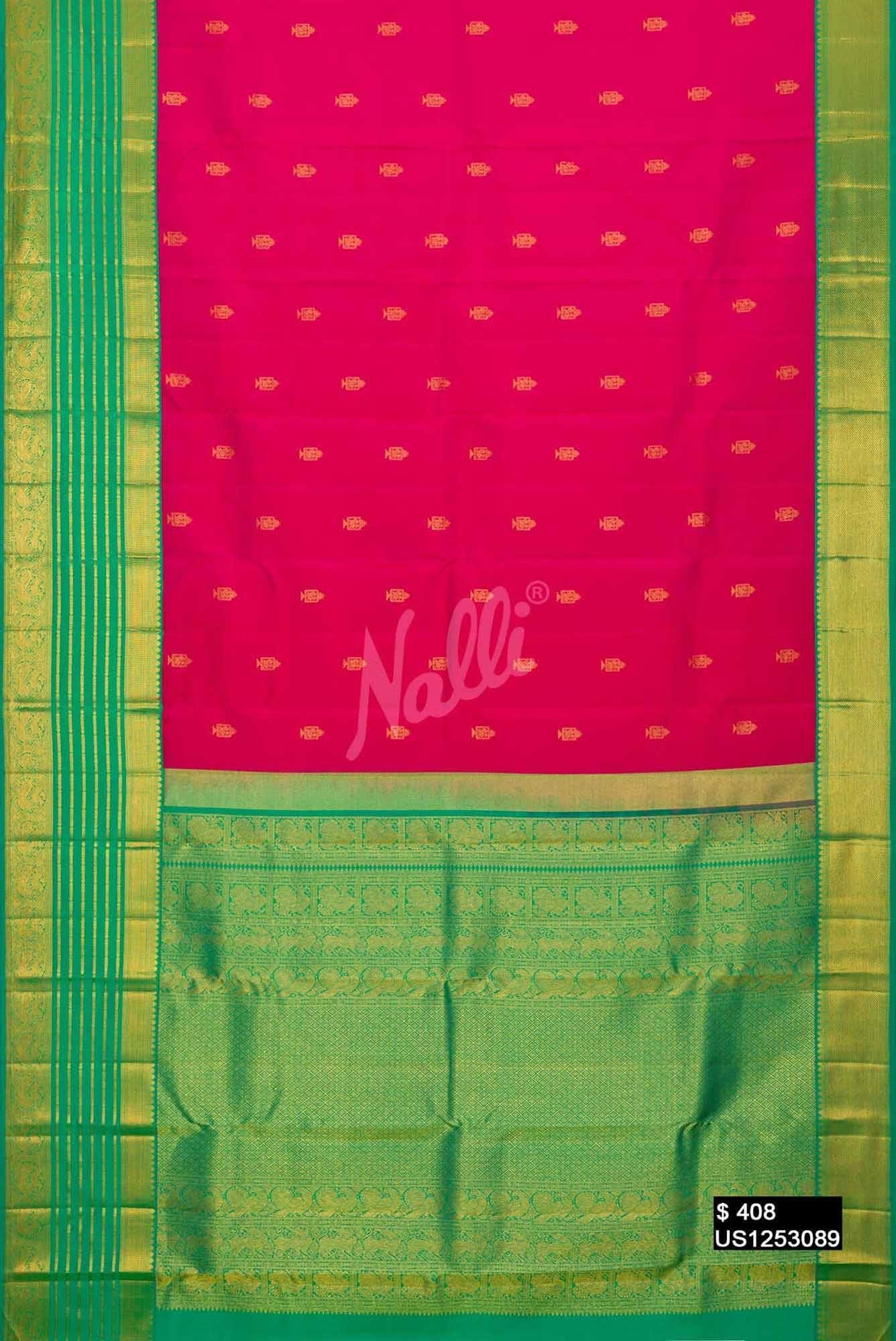 Pink Kanchipuram Silk Saree