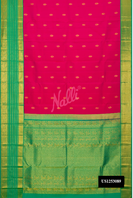 Pink Kanchipuram Silk Saree