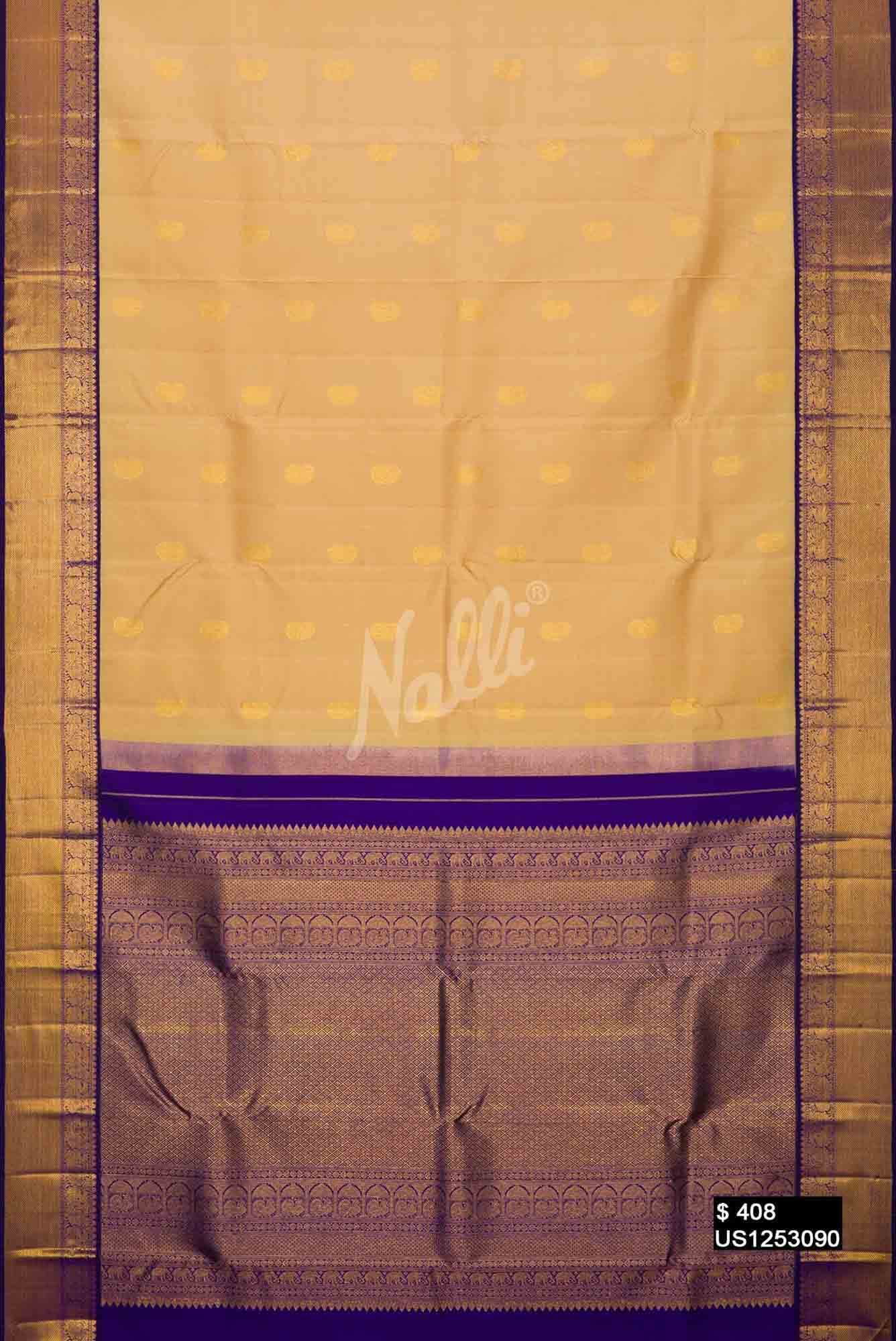 Sandal Kanchipuram Silk Saree