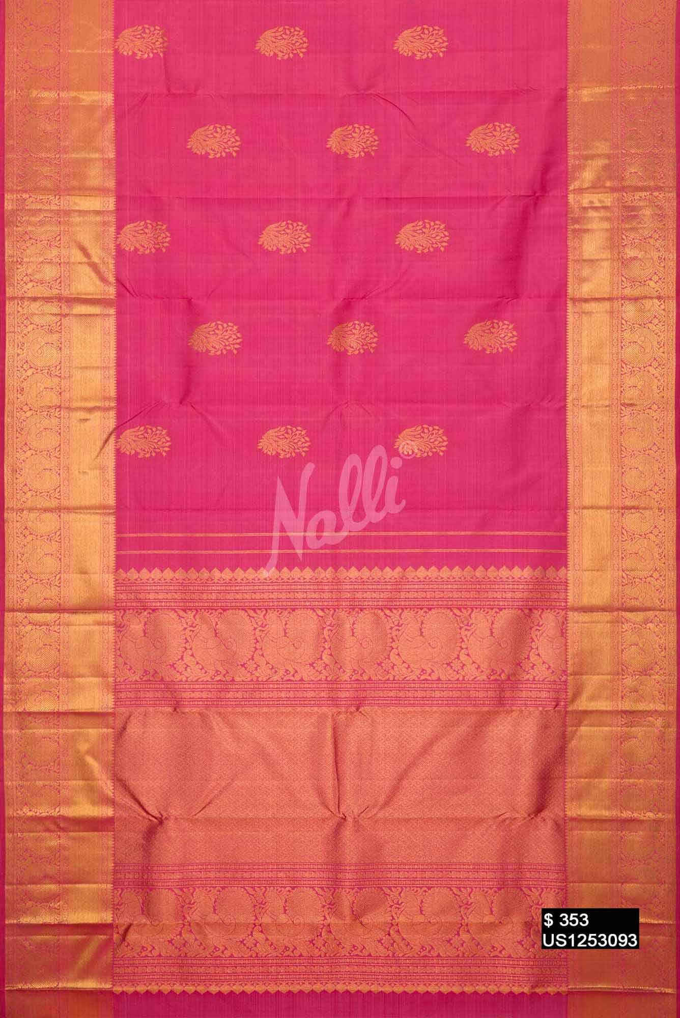 Pink Kanchipuram Silk Saree