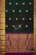 Bottle Green Kanchipuram Silk Saree