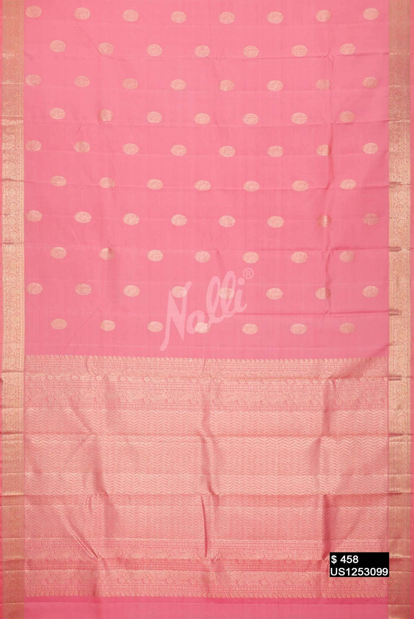 Pink Kanchipuram Silk Saree