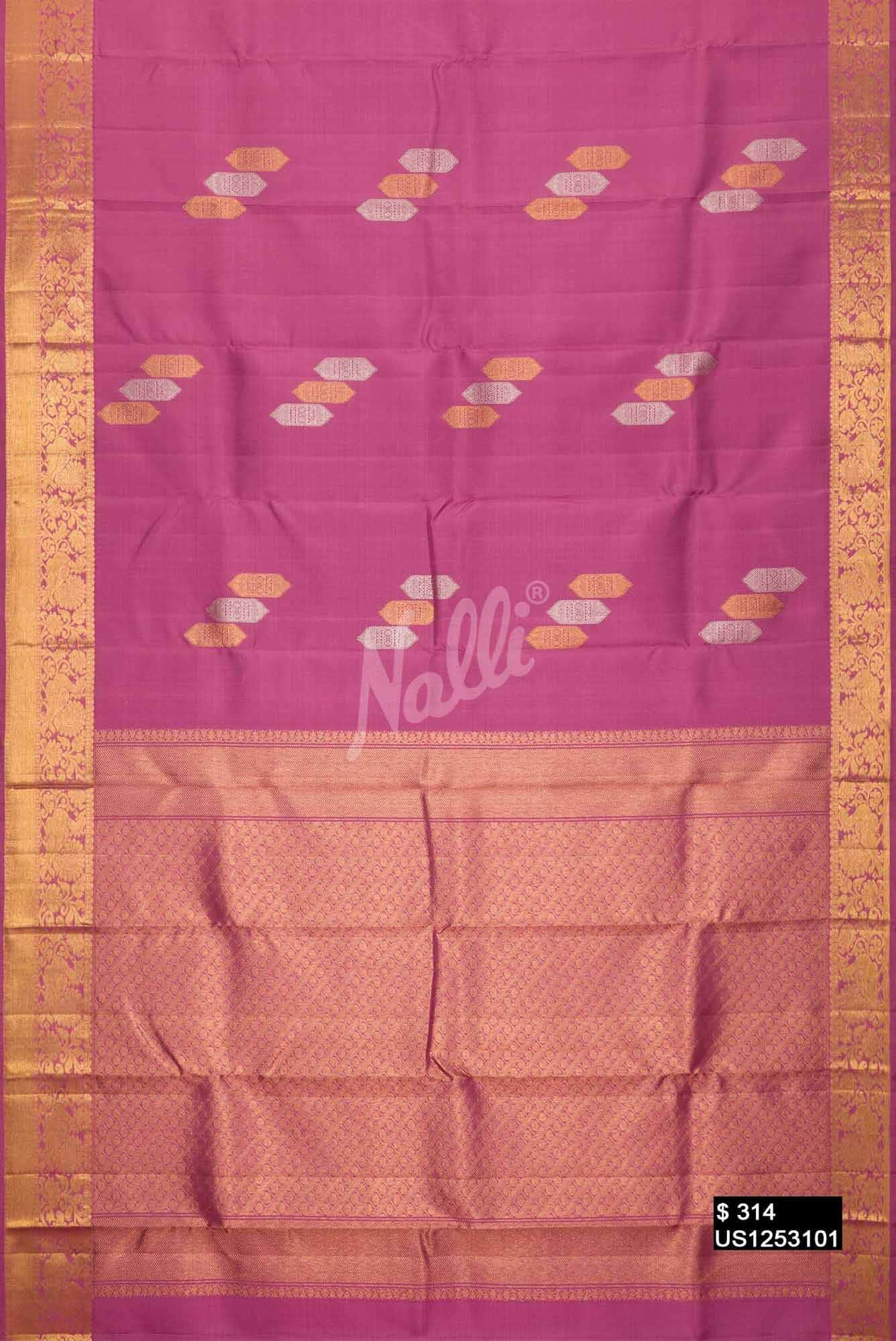Lavender Kanchipuram Silk Saree