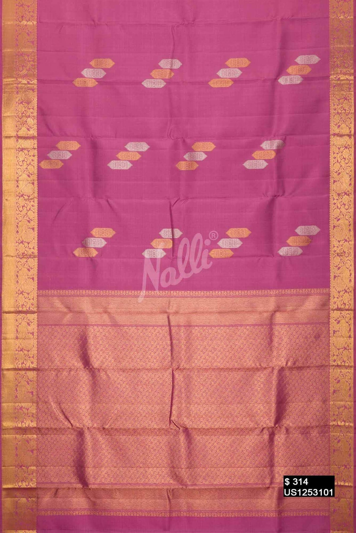 Lavender Kanchipuram Silk Saree
