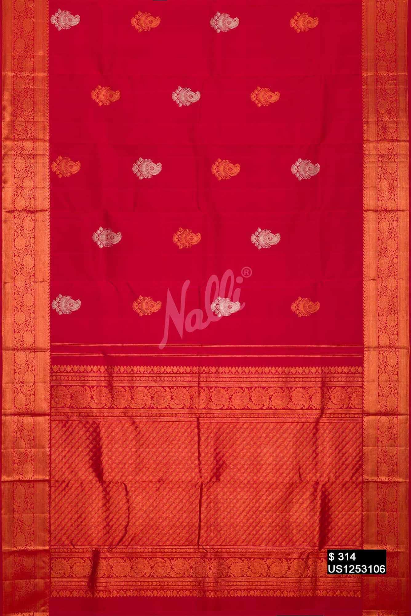 Imperial Red Kanchipuram Silk Saree