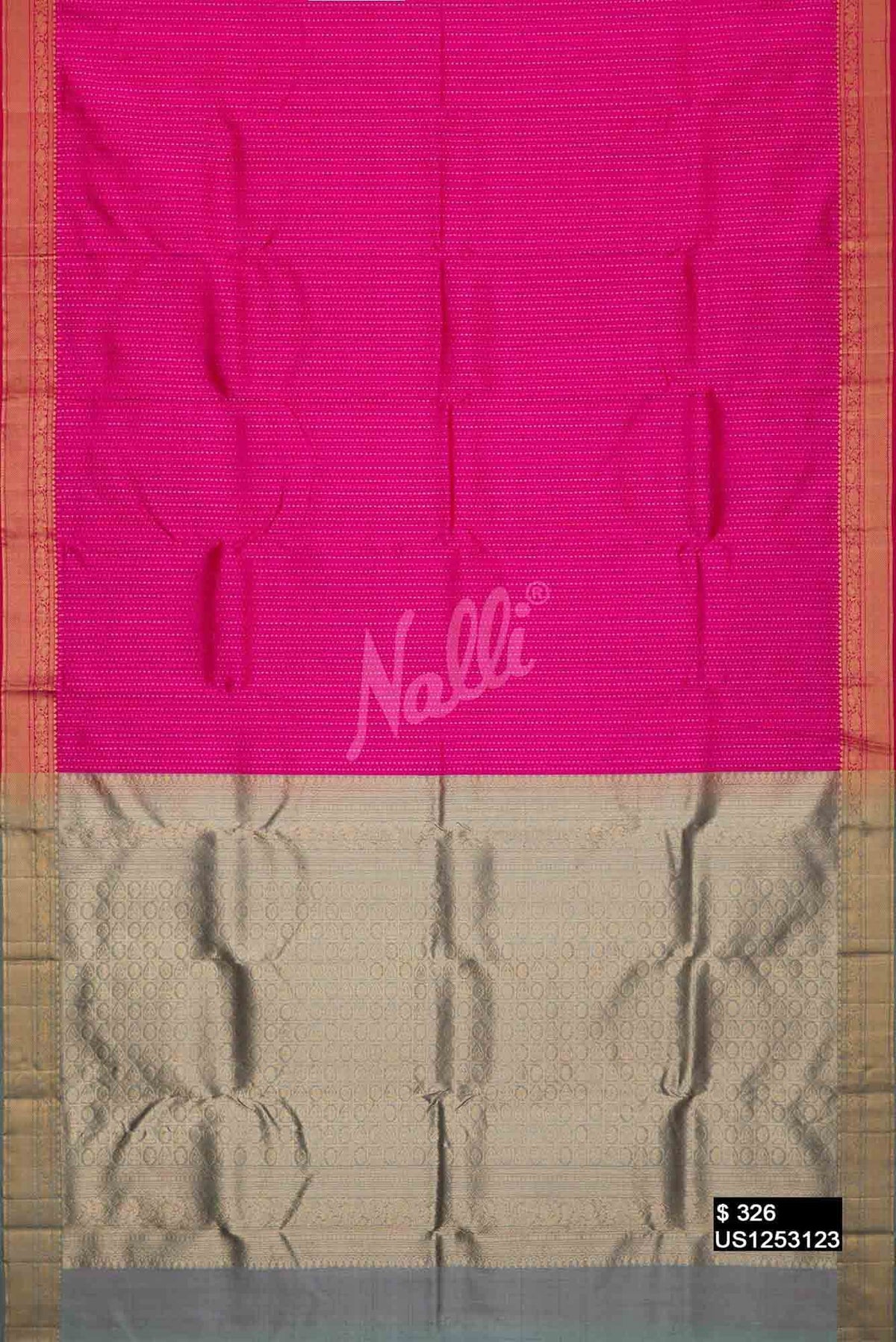 Pink Kanchipuram Silk Saree