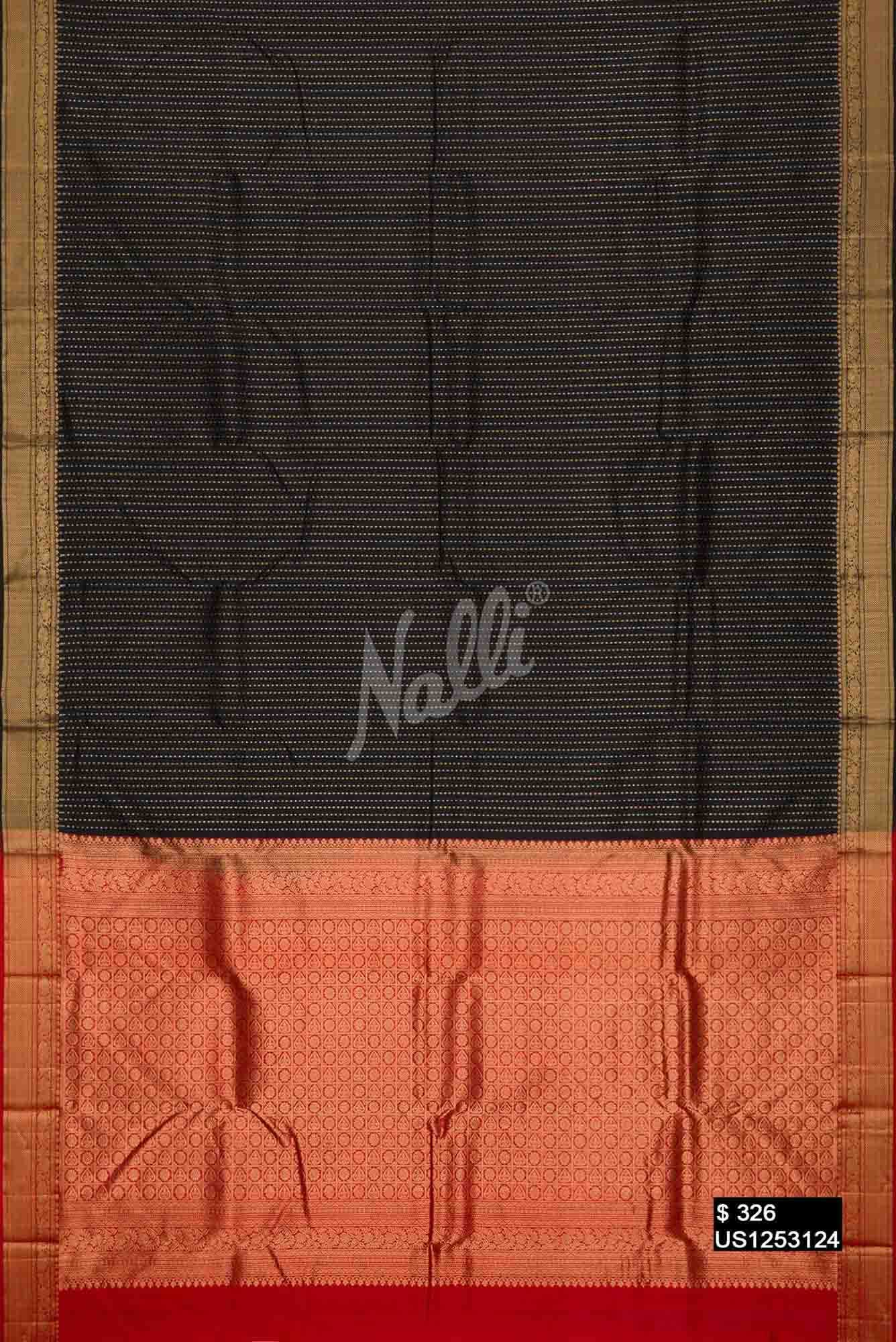 Black Kanchipuram Silk Saree