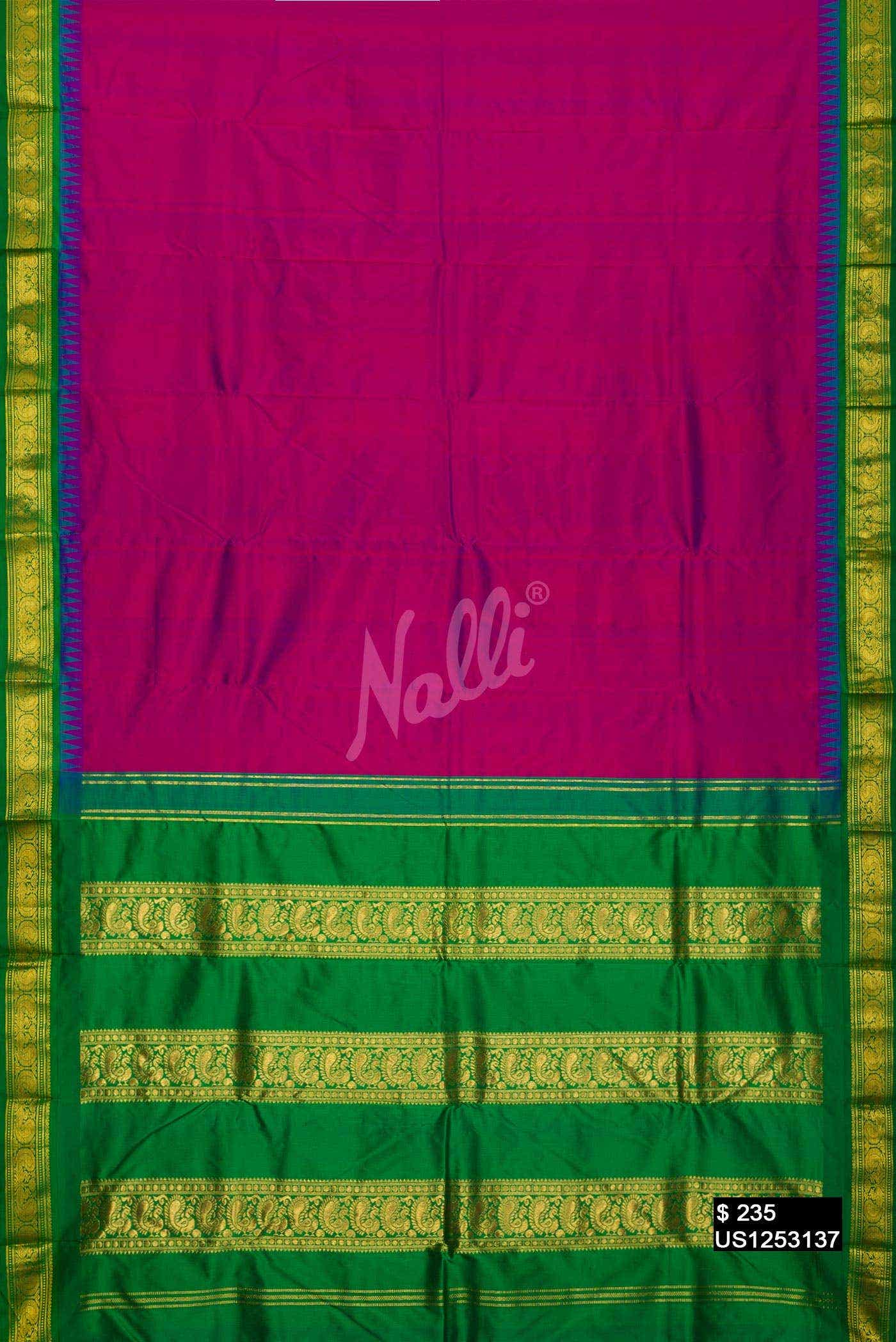 Purple Kanchipuram Silk Saree