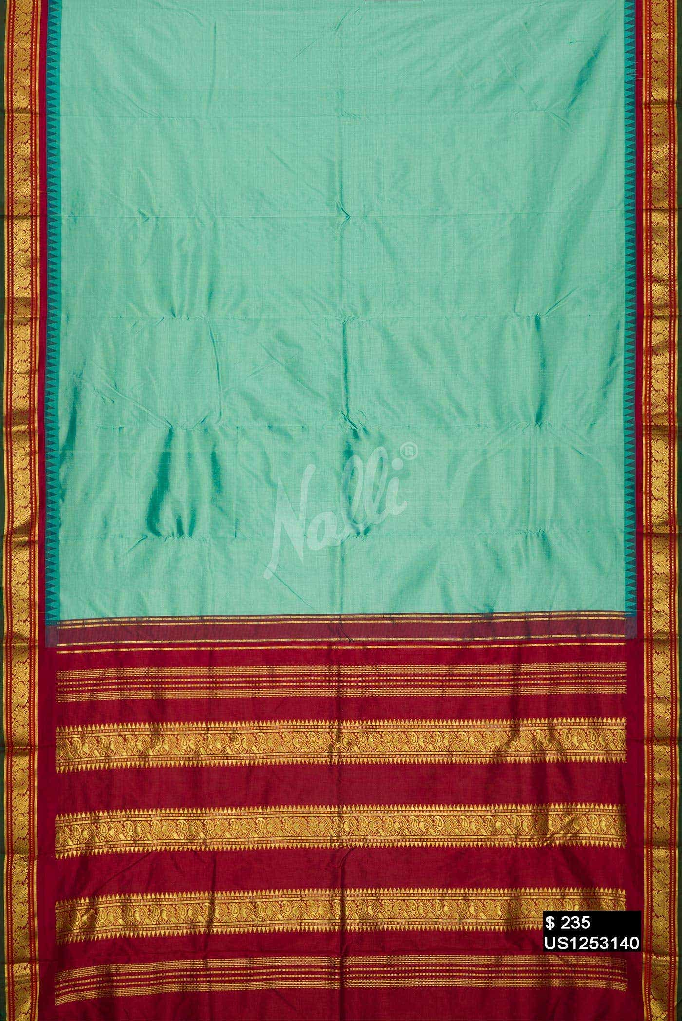 Pista Green Kanchipuram Silk Saree
