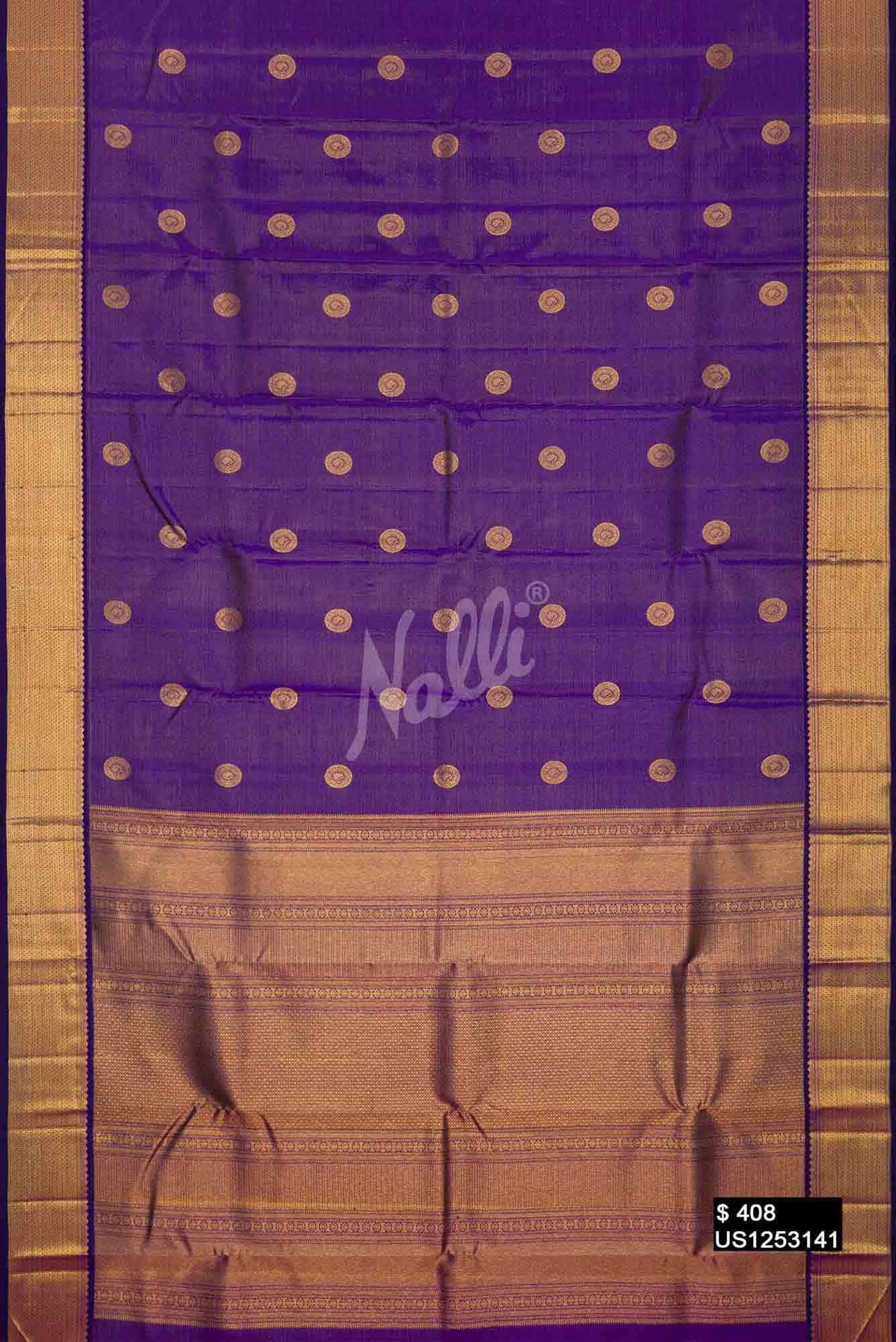 Violet Kanchipuram Silk Saree