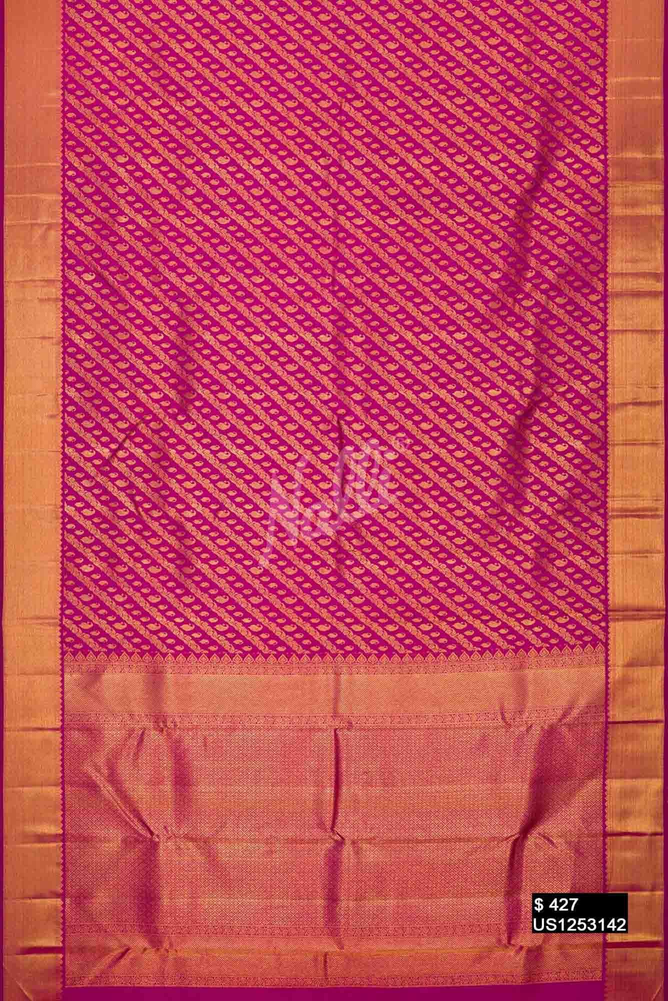 Rani Pink Kanchipuram Silk Saree