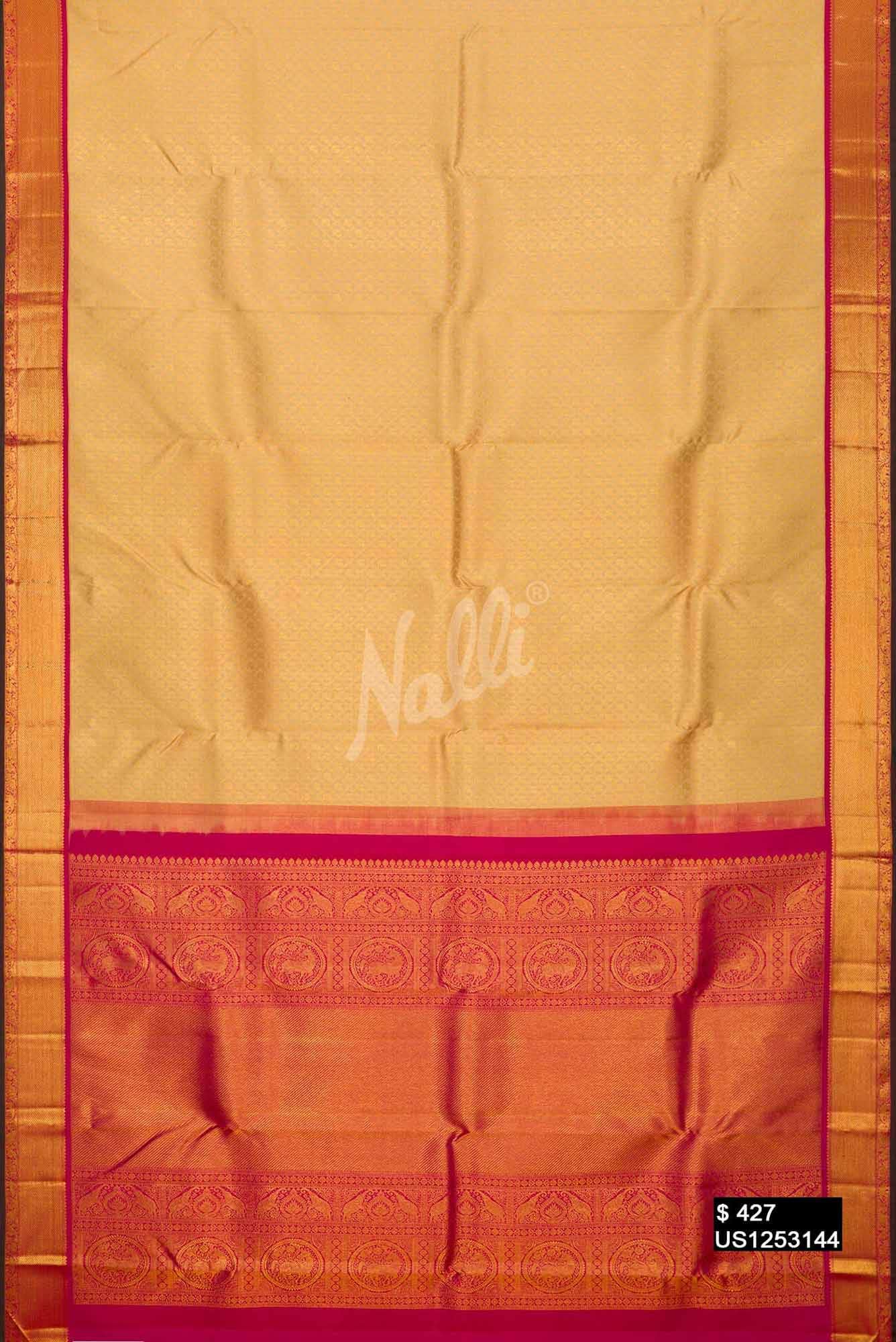 Sandal Kanchipuram Silk Saree