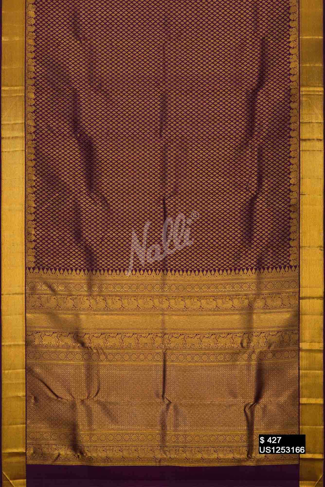 Violet Kanchipuram Silk Saree