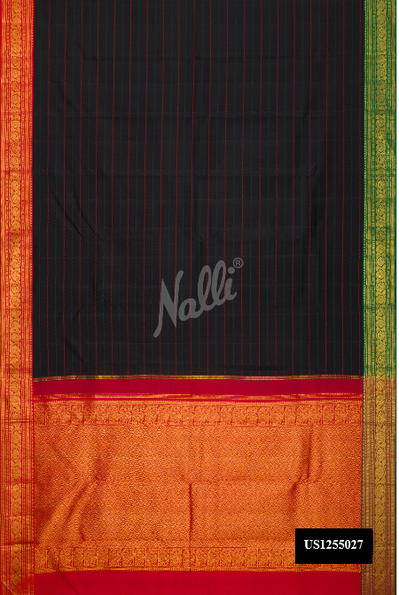 Black Kanchipuram Silk Saree