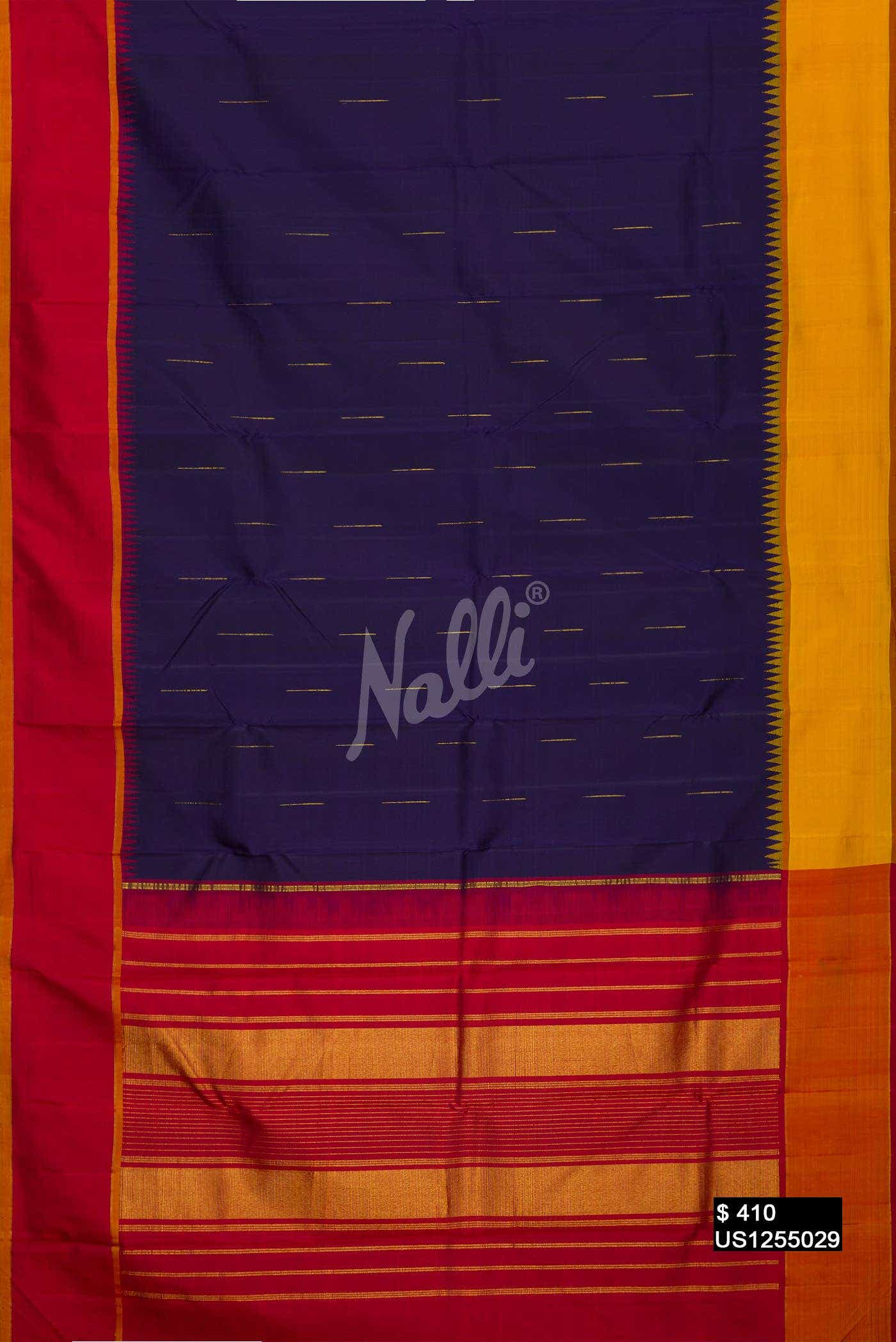 Navy Blue Kanchipuram Silk Saree