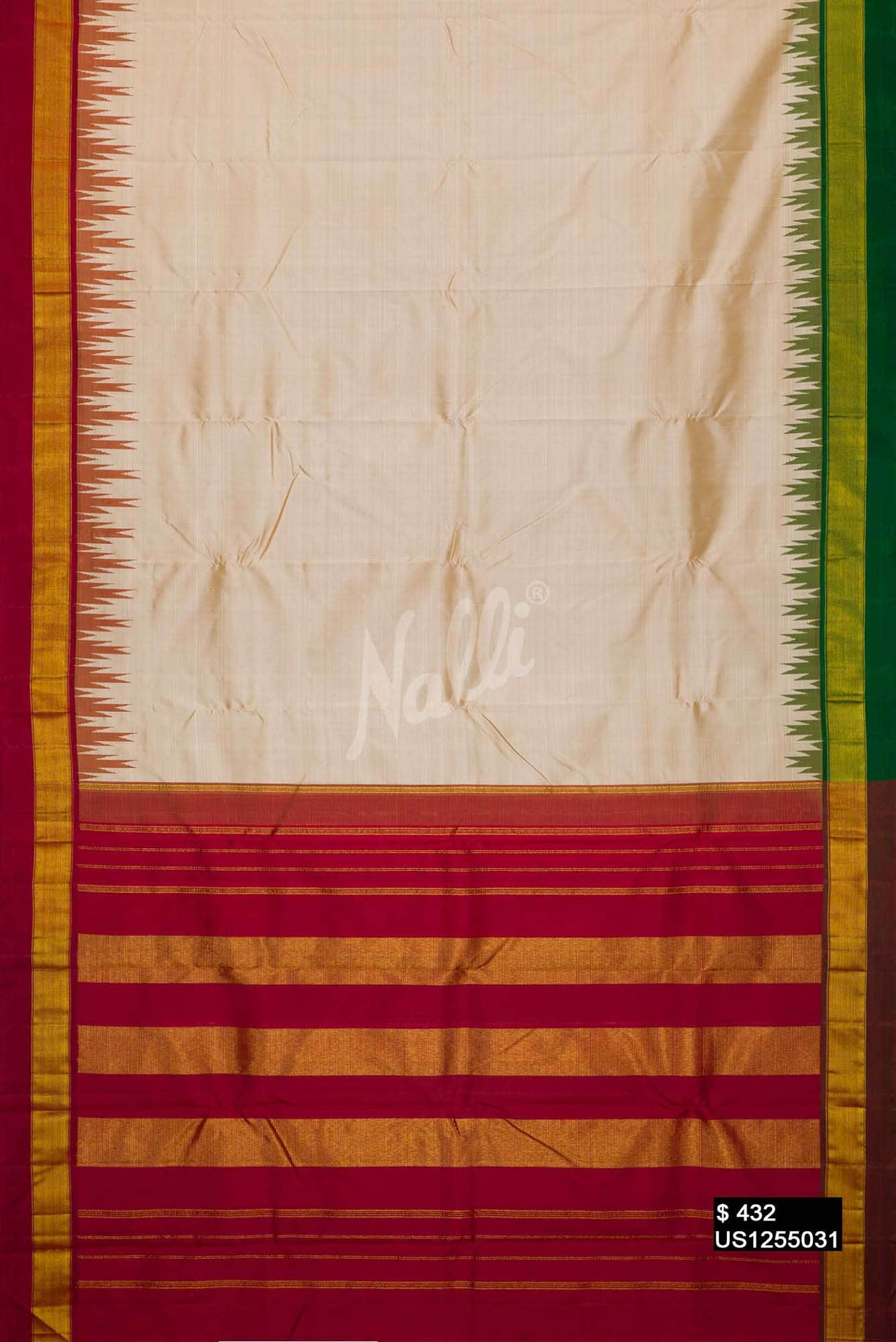 Sandal Kanchipuram Silk Saree