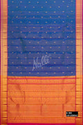 Peacock Blue Kanchipuram Silk Saree