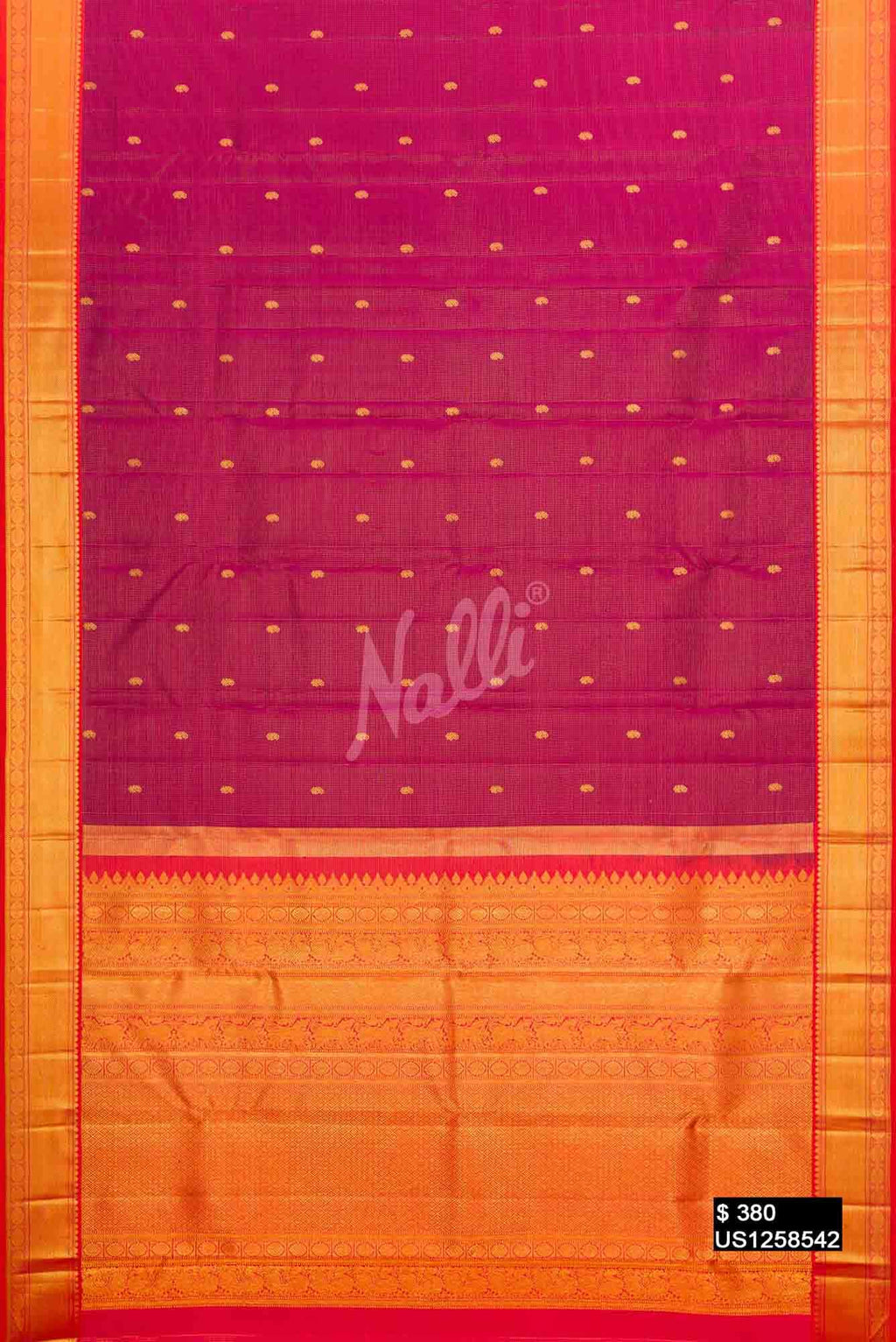 Magenta Kanchipuram Silk Saree