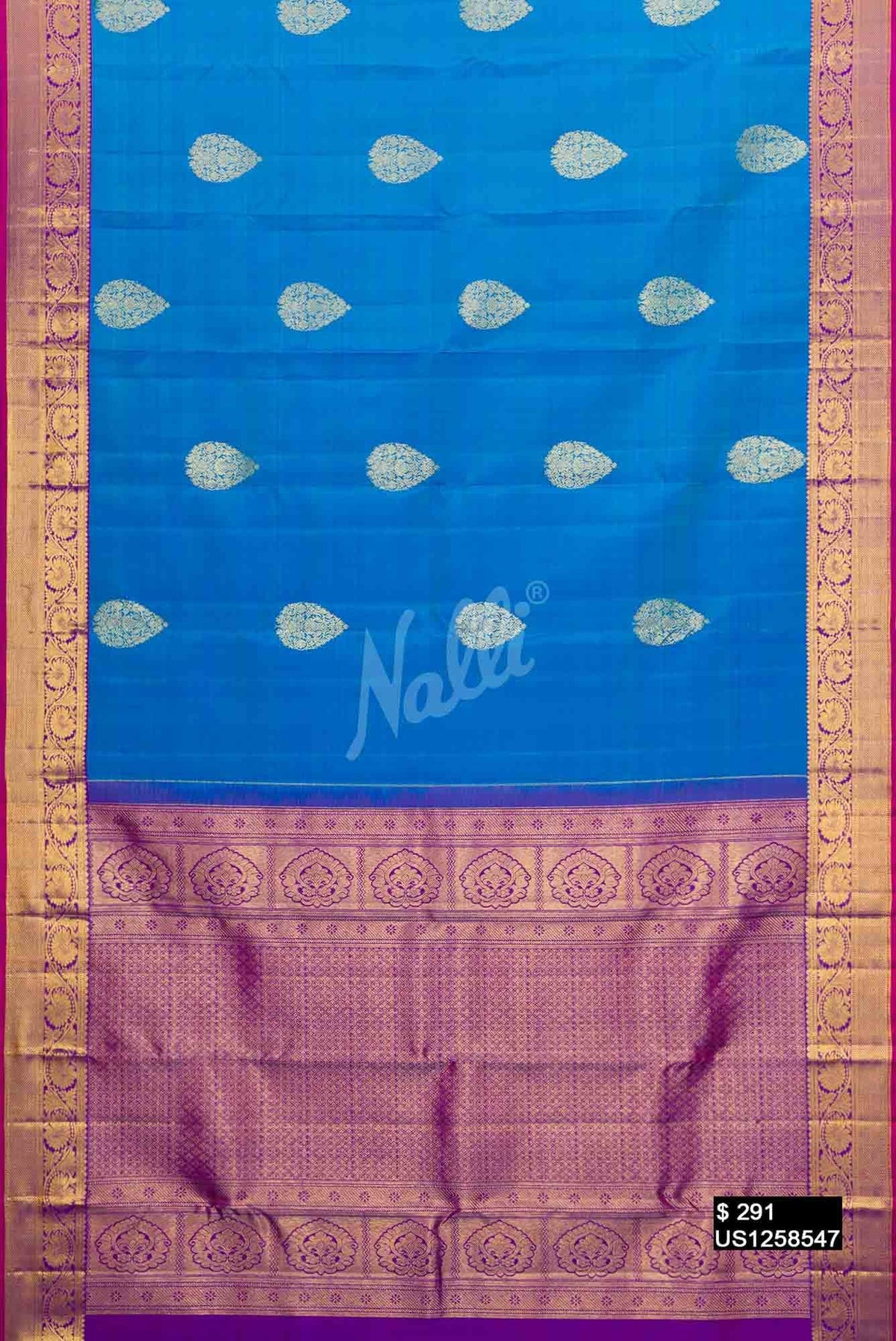 Royal Blue Kanchipuram Silk Saree