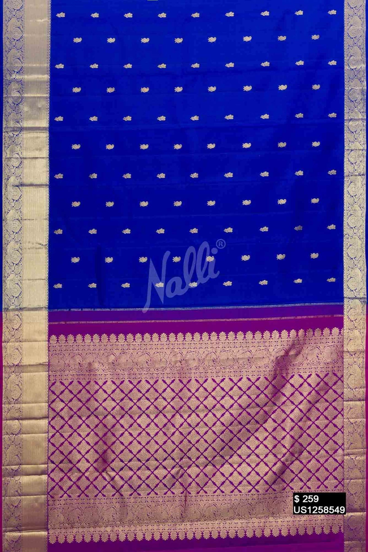 Royal Blue Kanchipuram Silk Saree