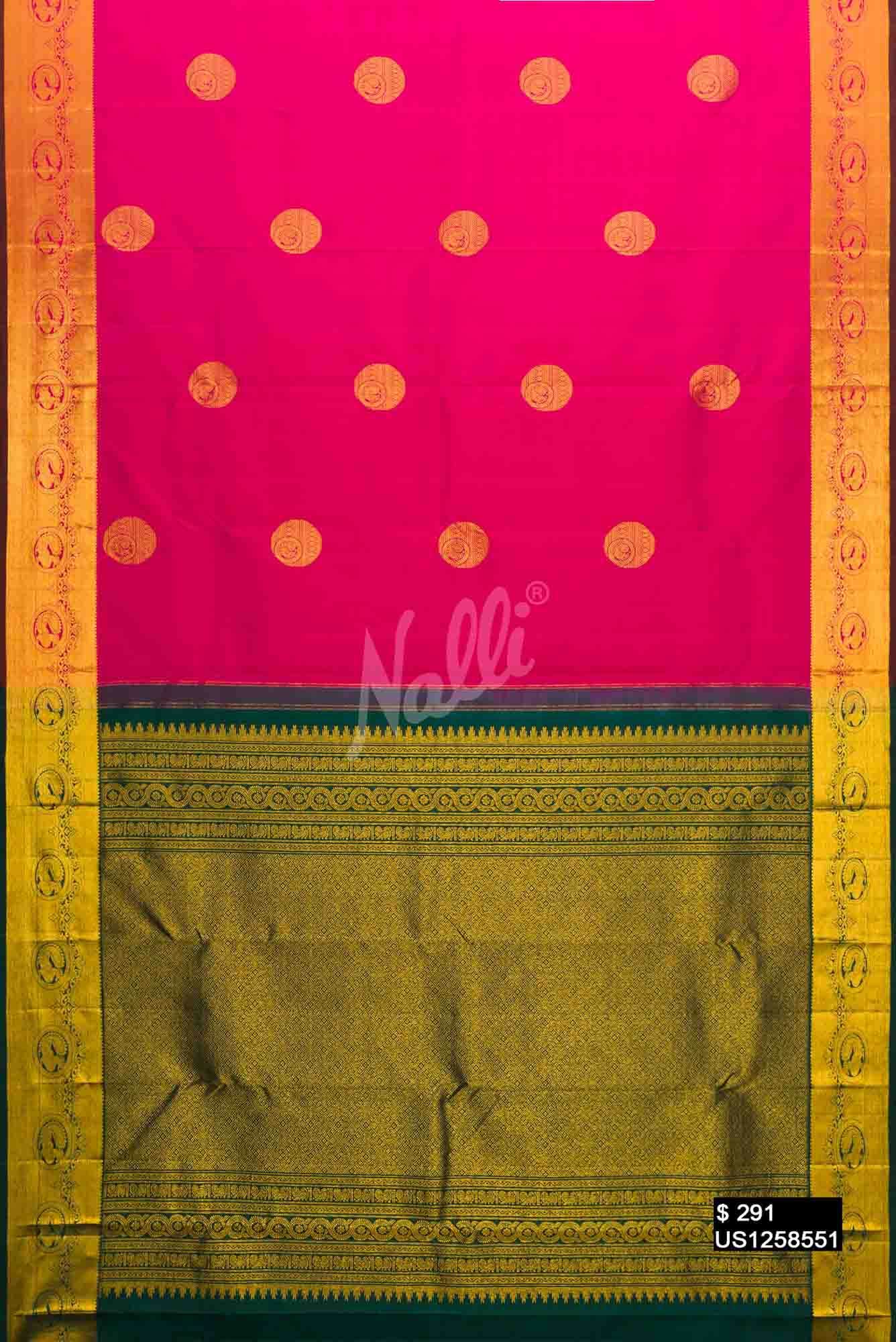 Pink Kanchipuram Silk Saree