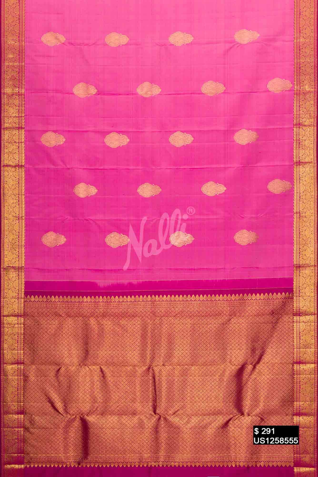 Pink Kanchipuram Silk Saree