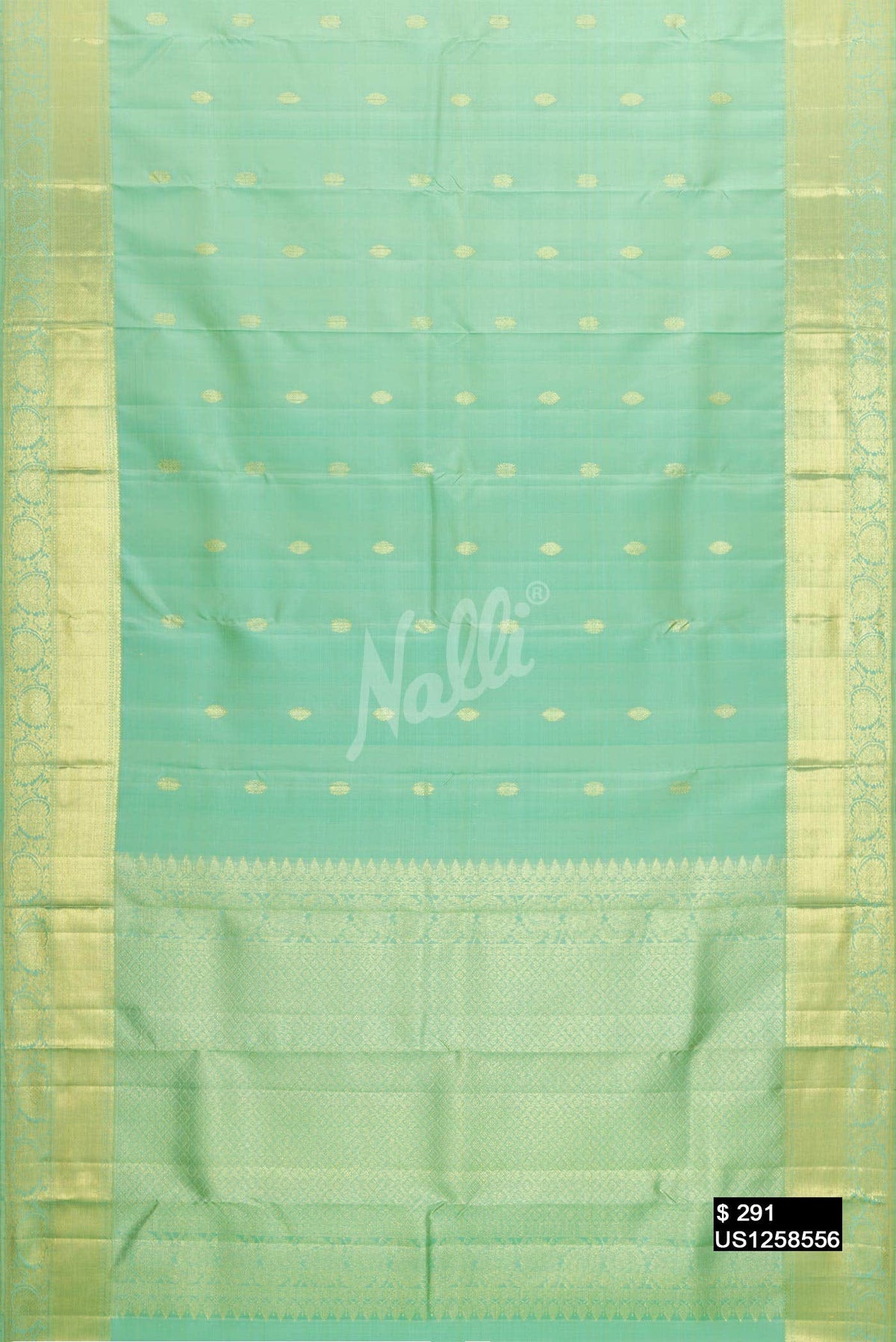 Pista Green Kanchipuram Silk Saree