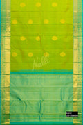 Parrot Green Kanchipuram Silk Saree