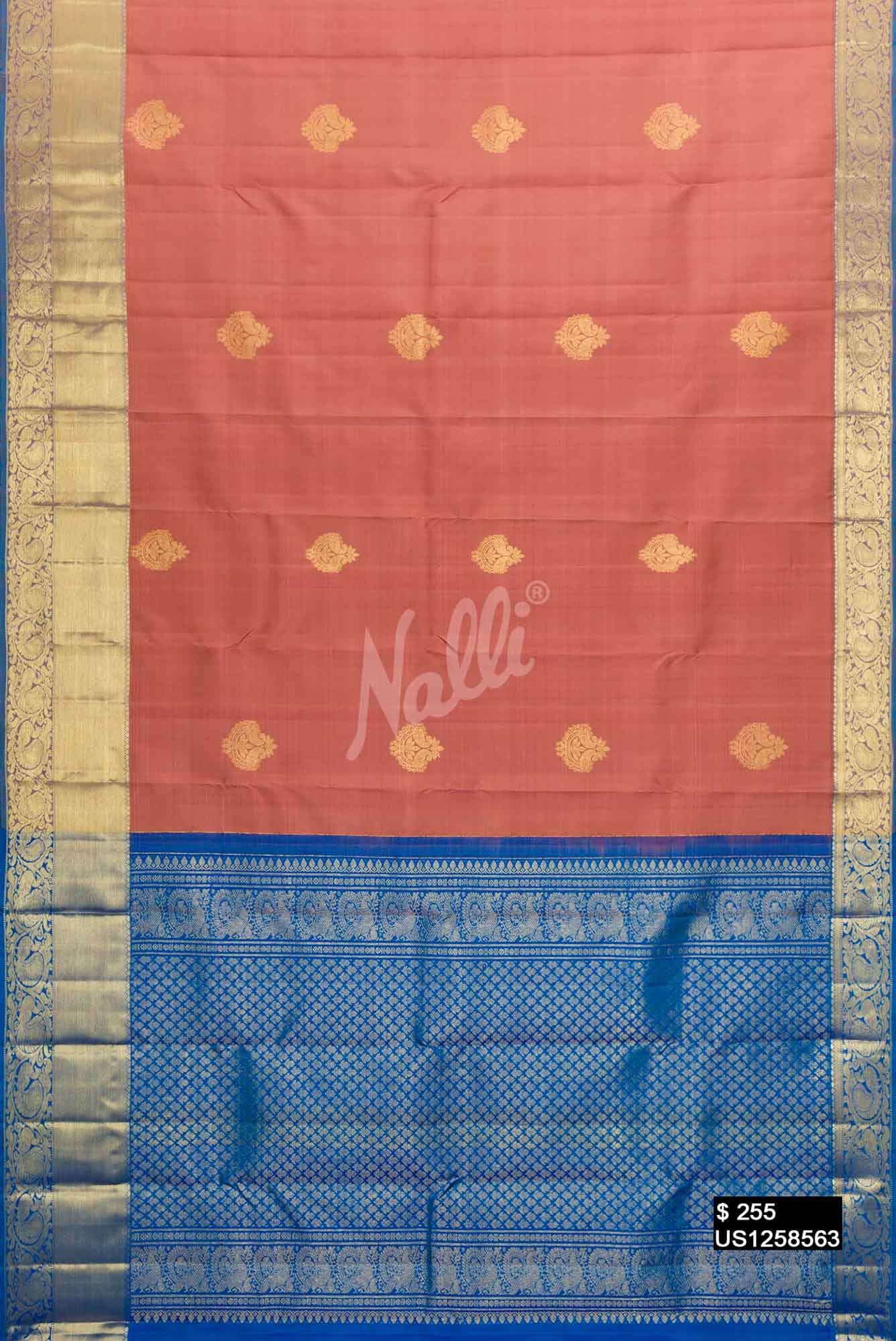 Brown Kanchipuram Silk Saree
