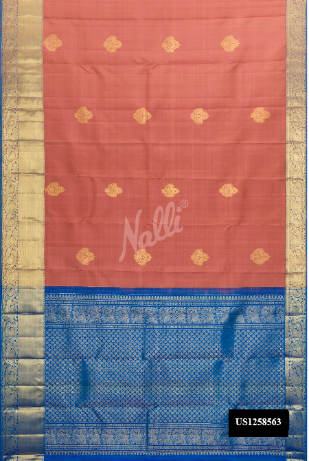 Brown Kanchipuram Silk Saree