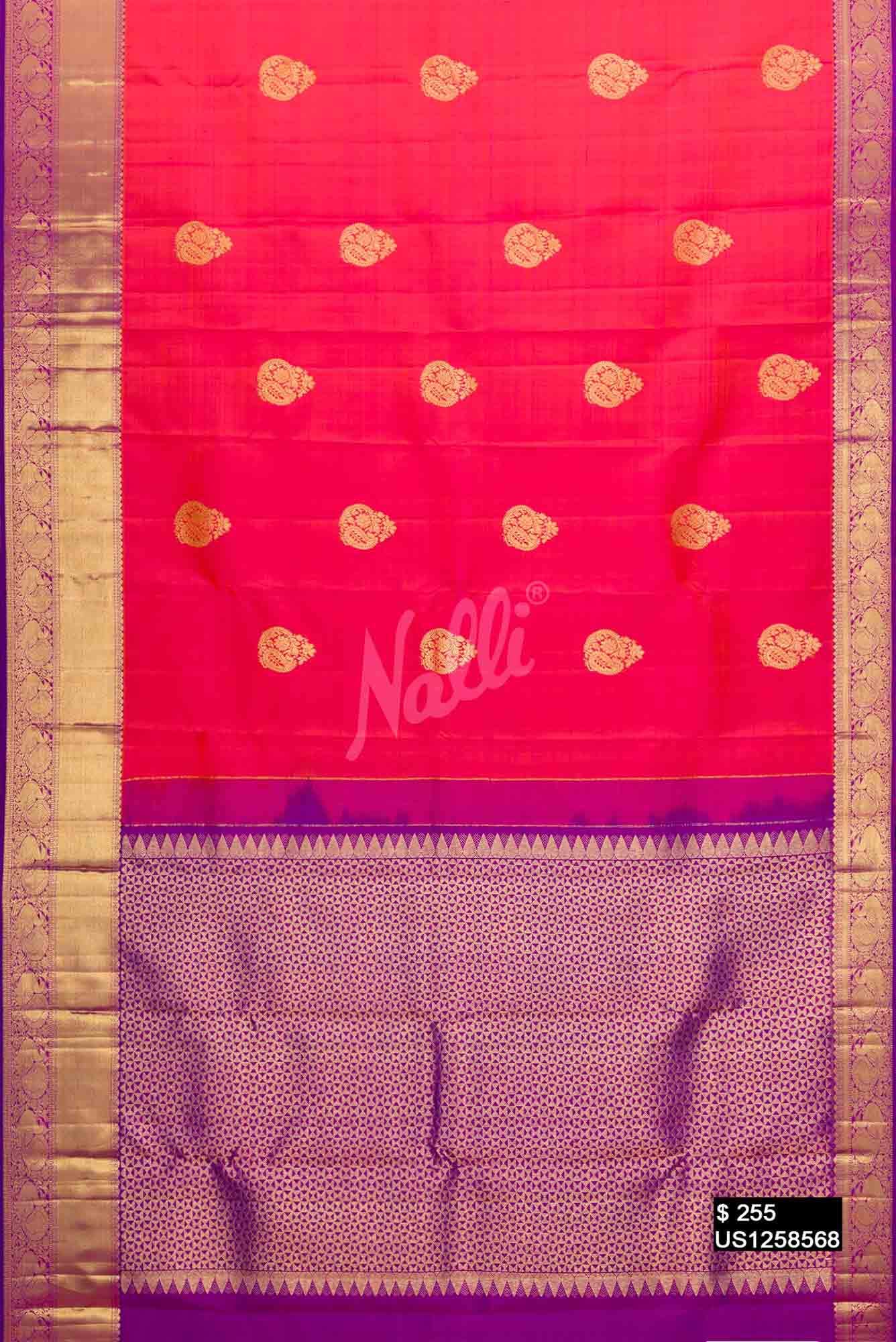 Orange Kanchipuram Silk Saree