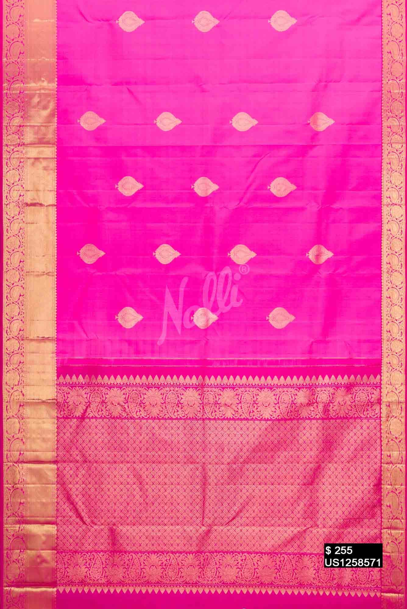 Pink Kanchipuram Silk Saree