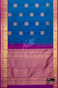 Peacock Blue Kanchipuram Silk Saree