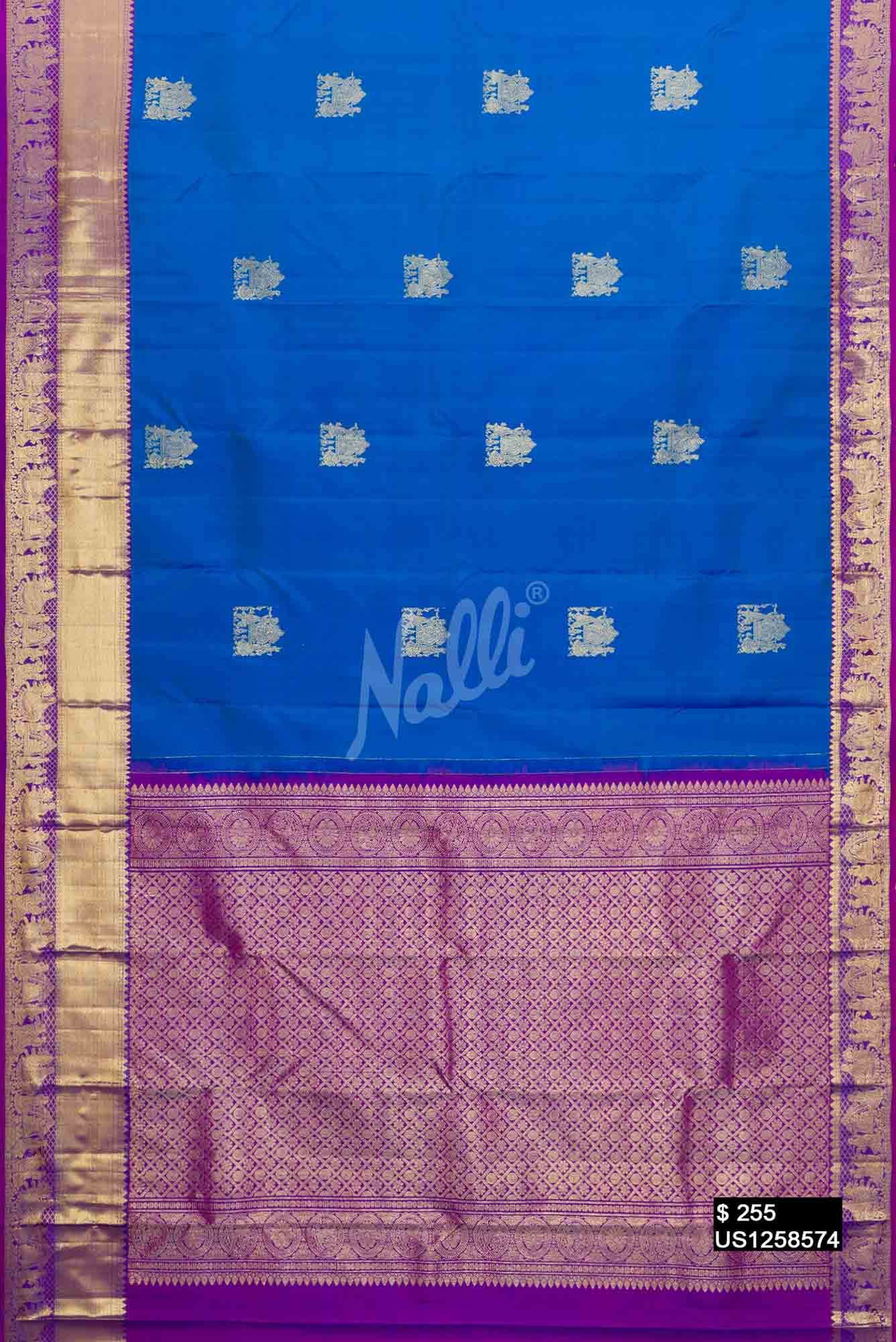 Royal Blue Kanchipuram Silk Saree